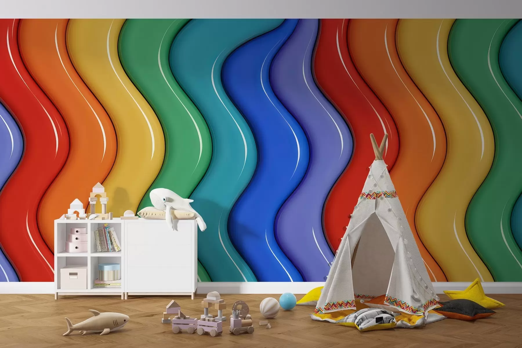 Fotobehang Regenboog w04135