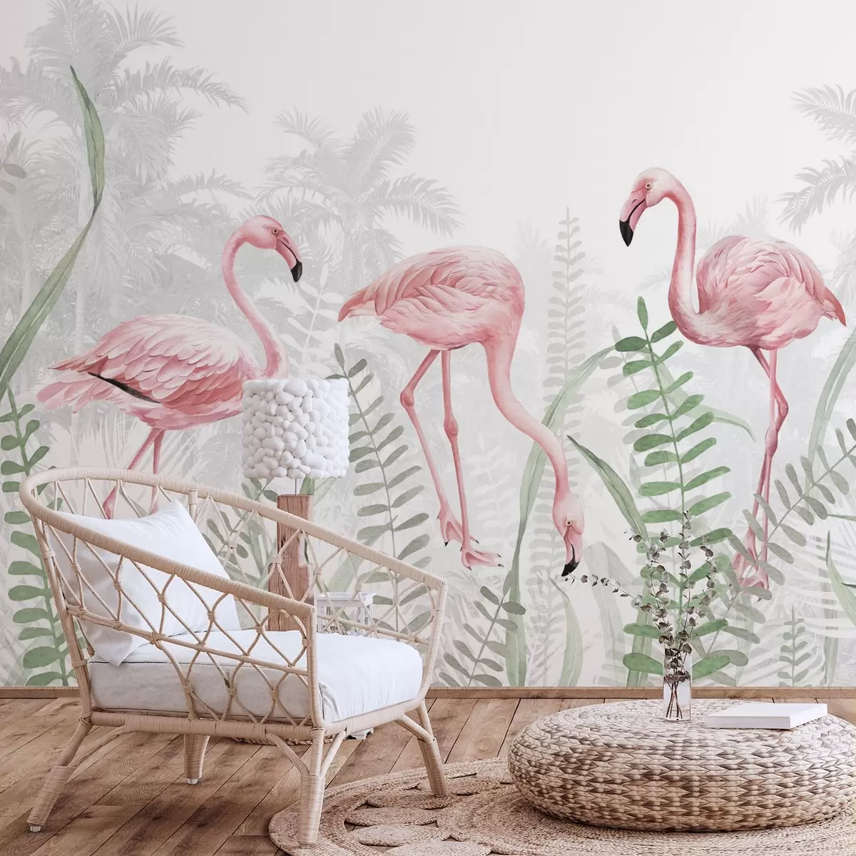 Fotobehang Flamingo w04122v1