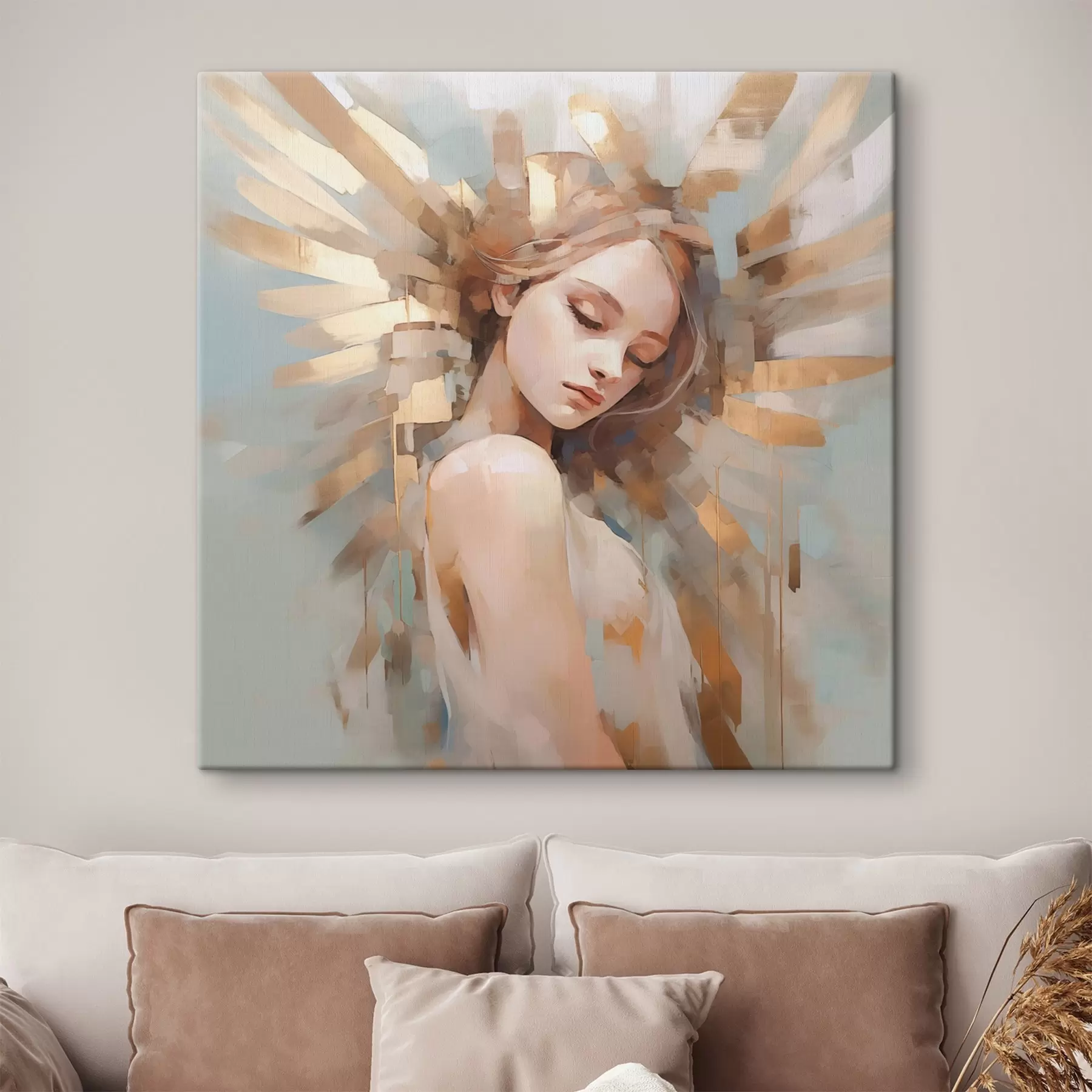  Schilderijen Abstract portret imitatie van schilderij s44774