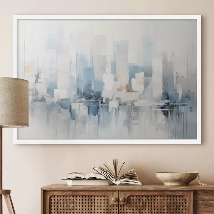 Fotobehang Abstract stadsimitatieschilderij f44768
