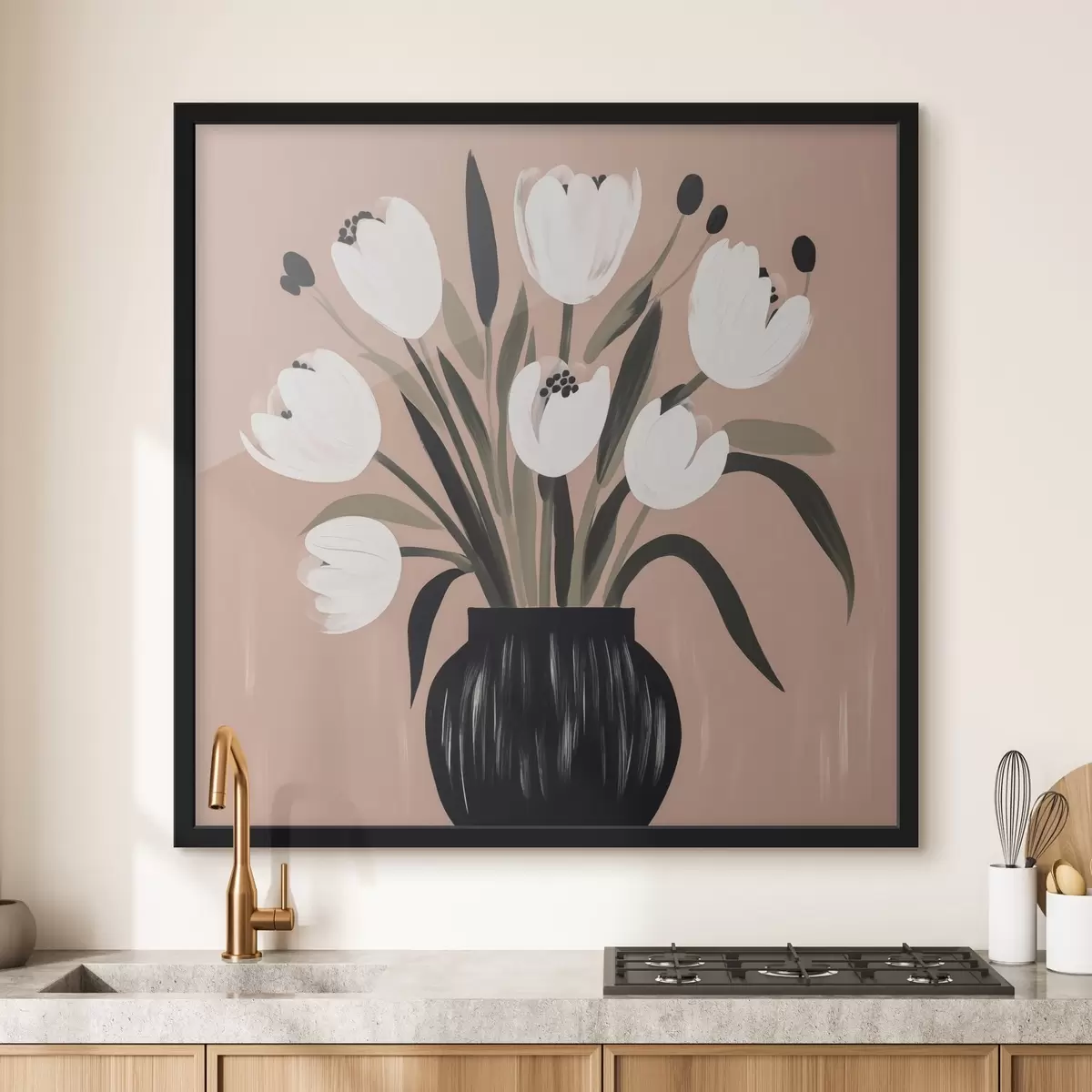 Poster Tulpen in een vaas f44779