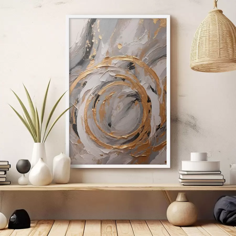 Fotobehang Abstracte textuur met cirkels en pastels f44876