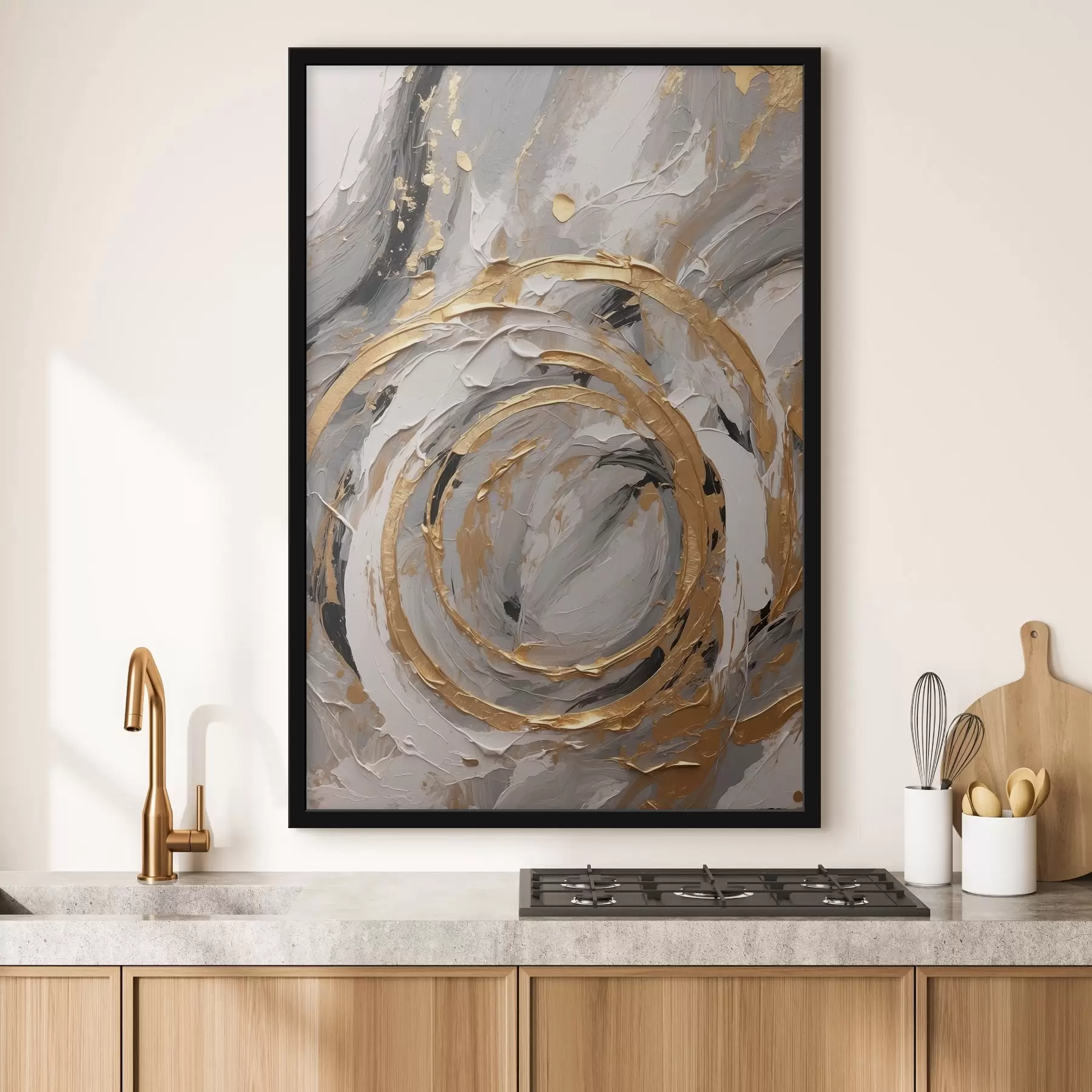 Fotobehang Abstracte textuur met cirkels en pastels f44876