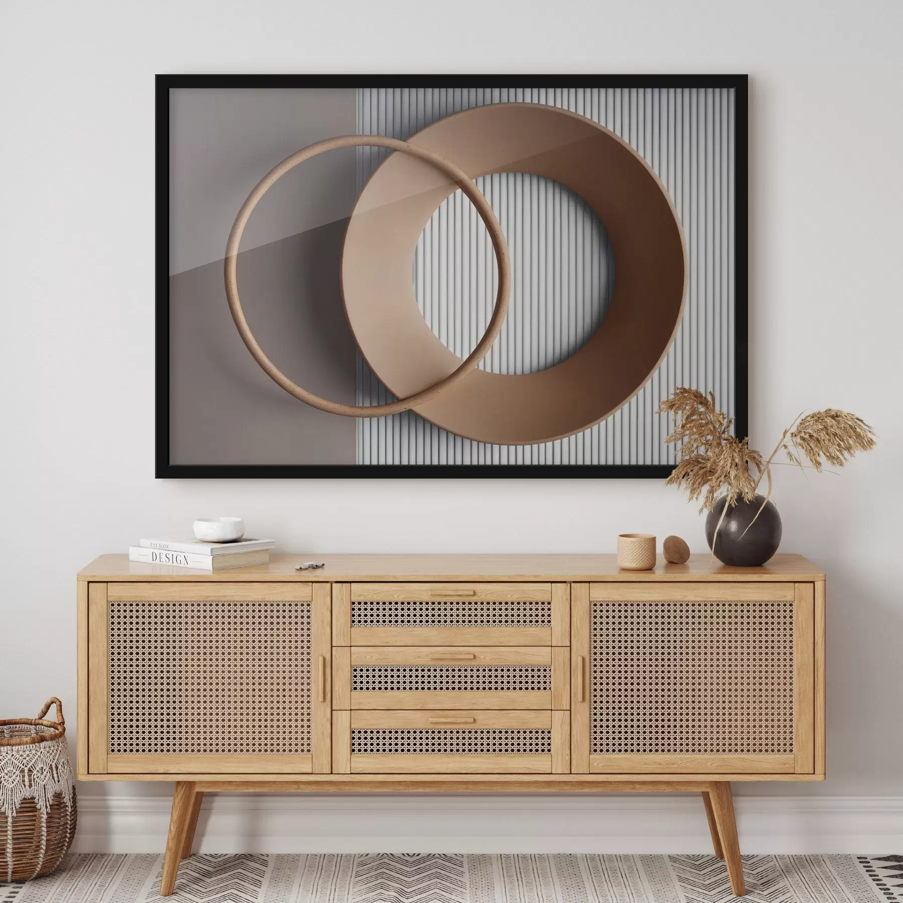 Fotobehang Mistige bergketen met gedempte kleuren f44901