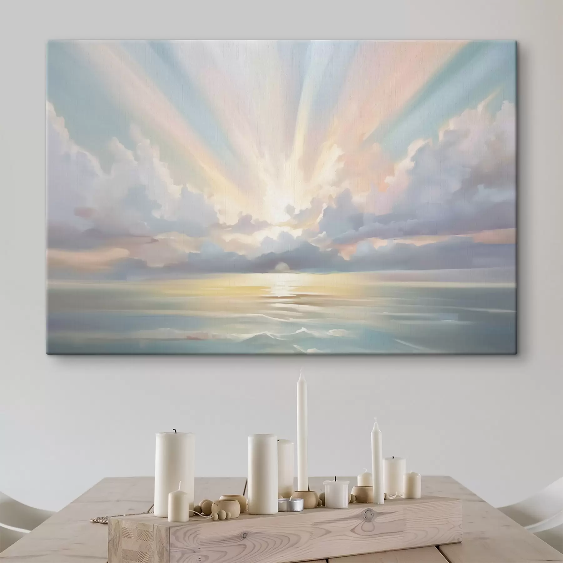 Fotobehang Dageraad boven zee s44823