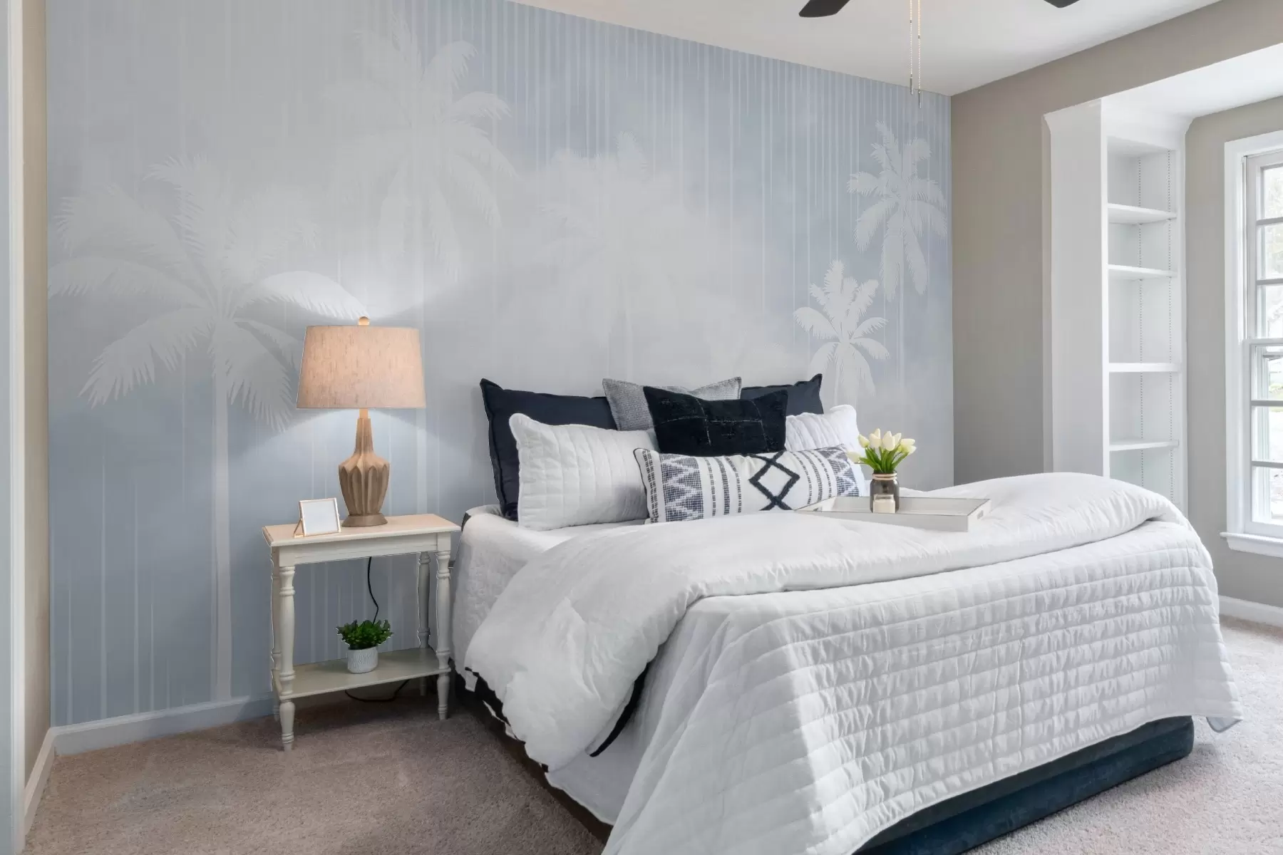 Fotobehang Mist met palmbomen w04180v1