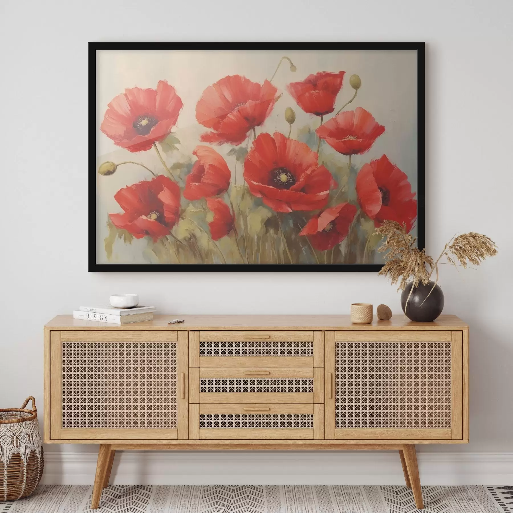 Fotobehang Rode klaprozen f44905