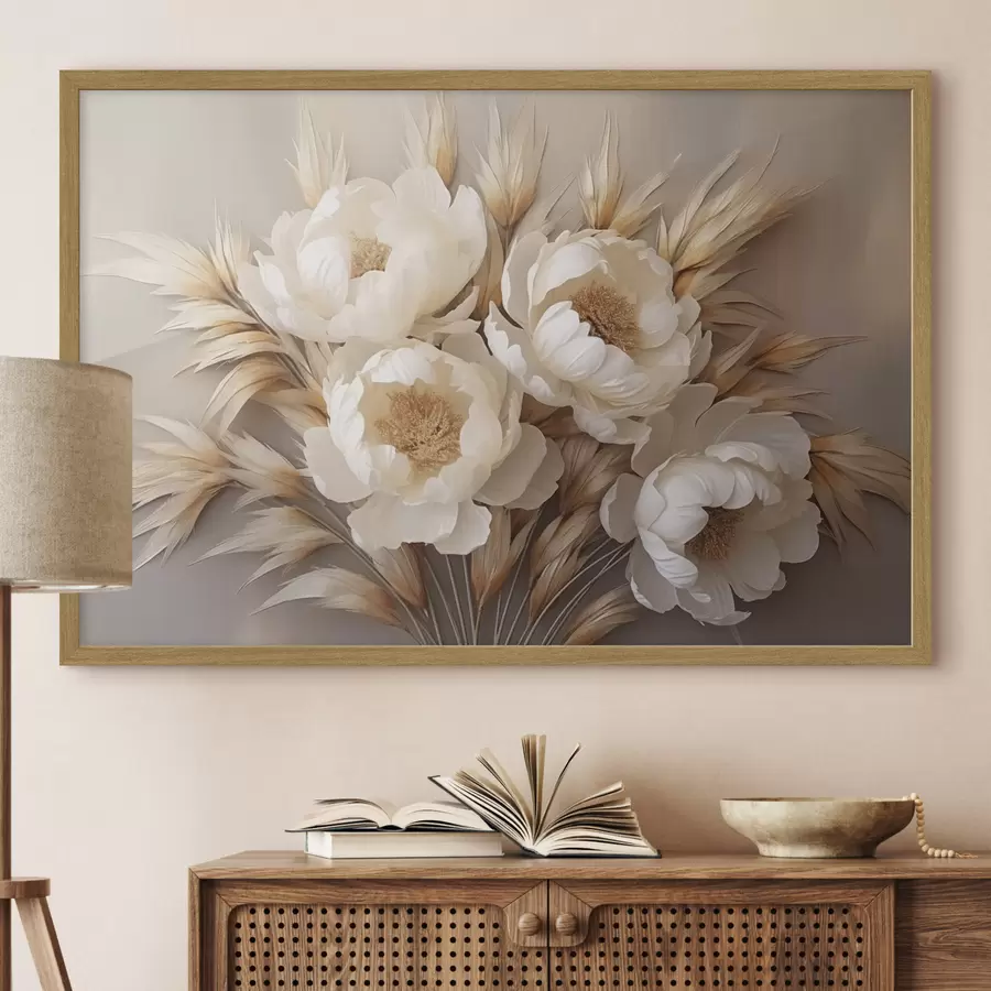 Fotobehang Pioenen met aartjes f44913