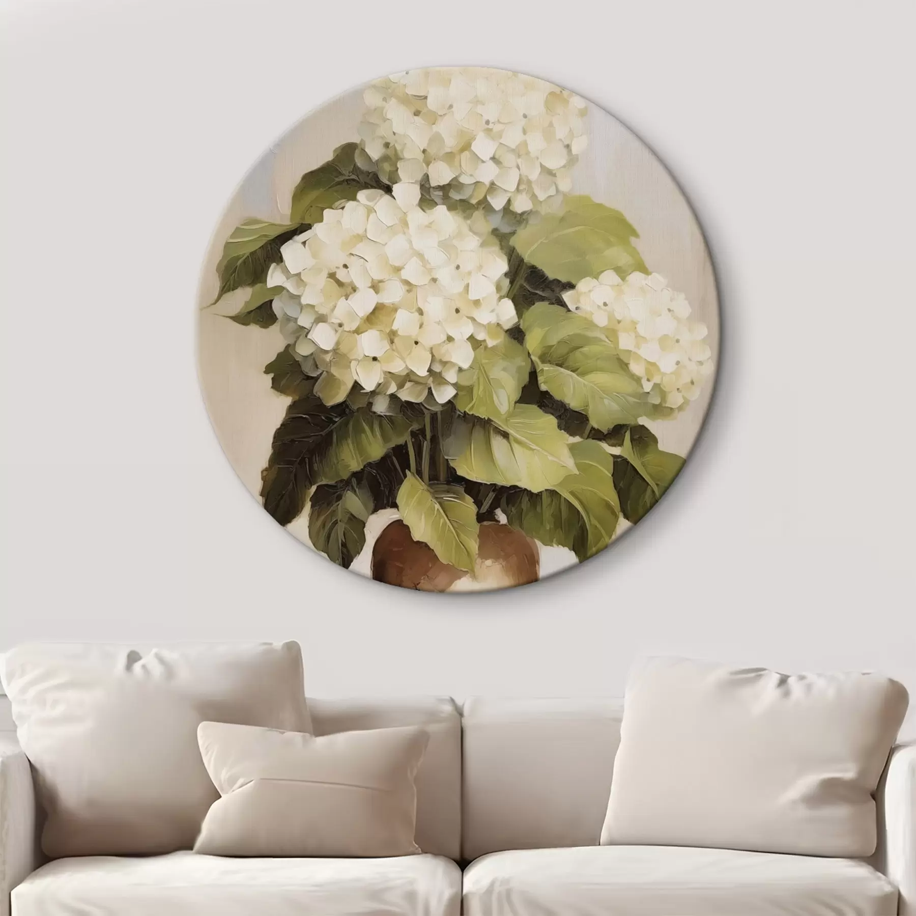 Fotobehang Hortensia's in een vaas r44907