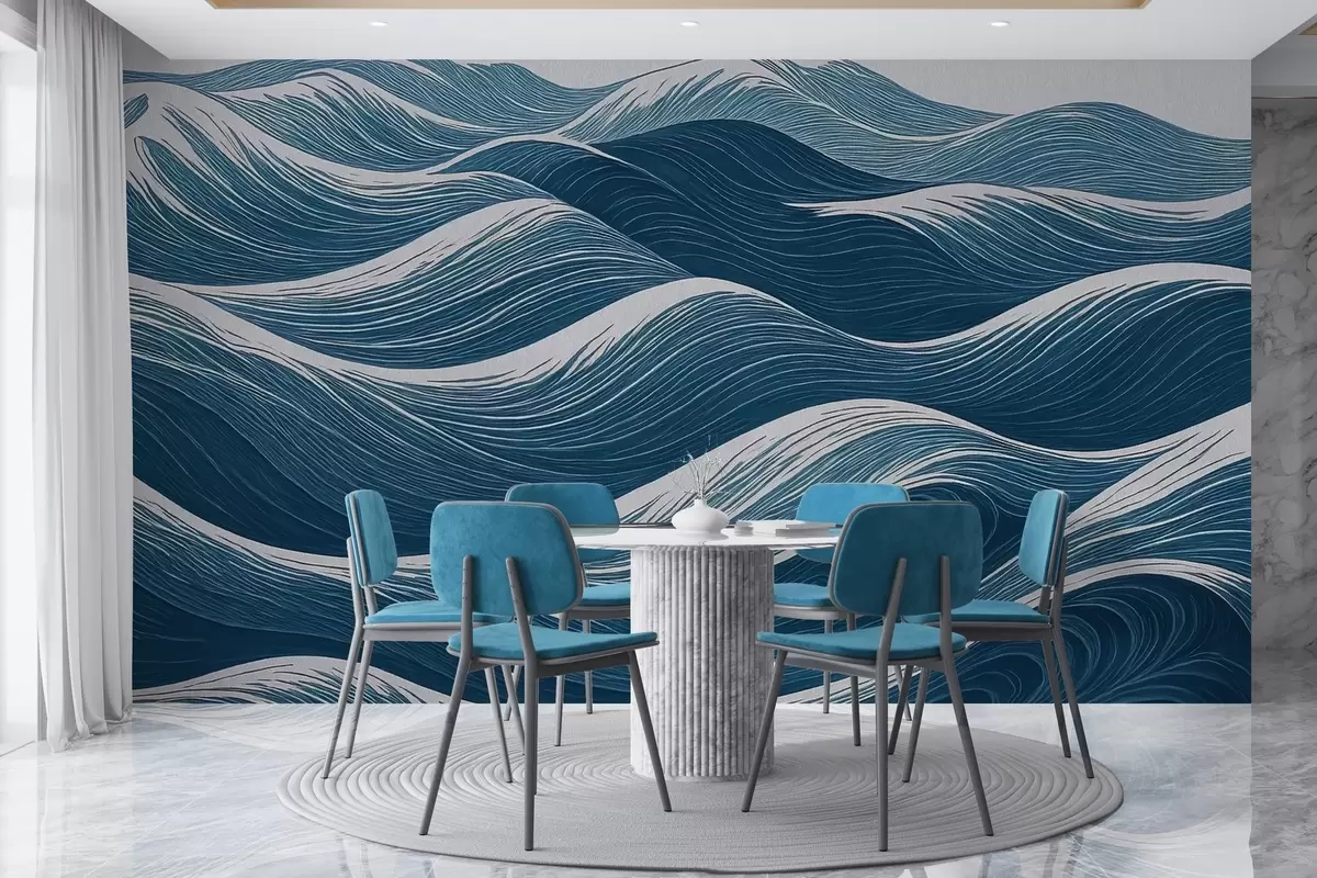 Fotobehang Golven met een twist w04184