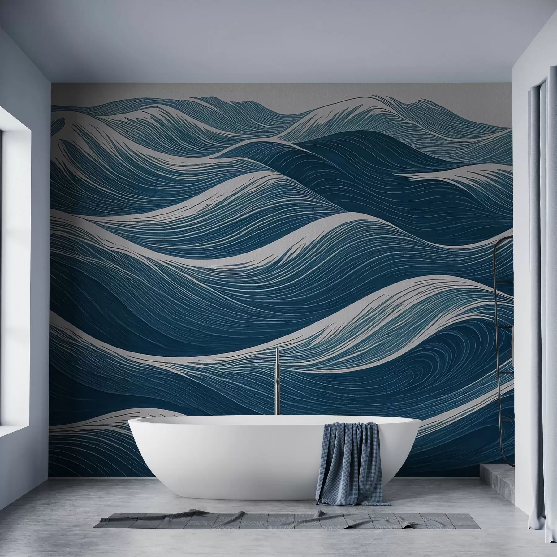 Fotobehang Golven met een twist w04184