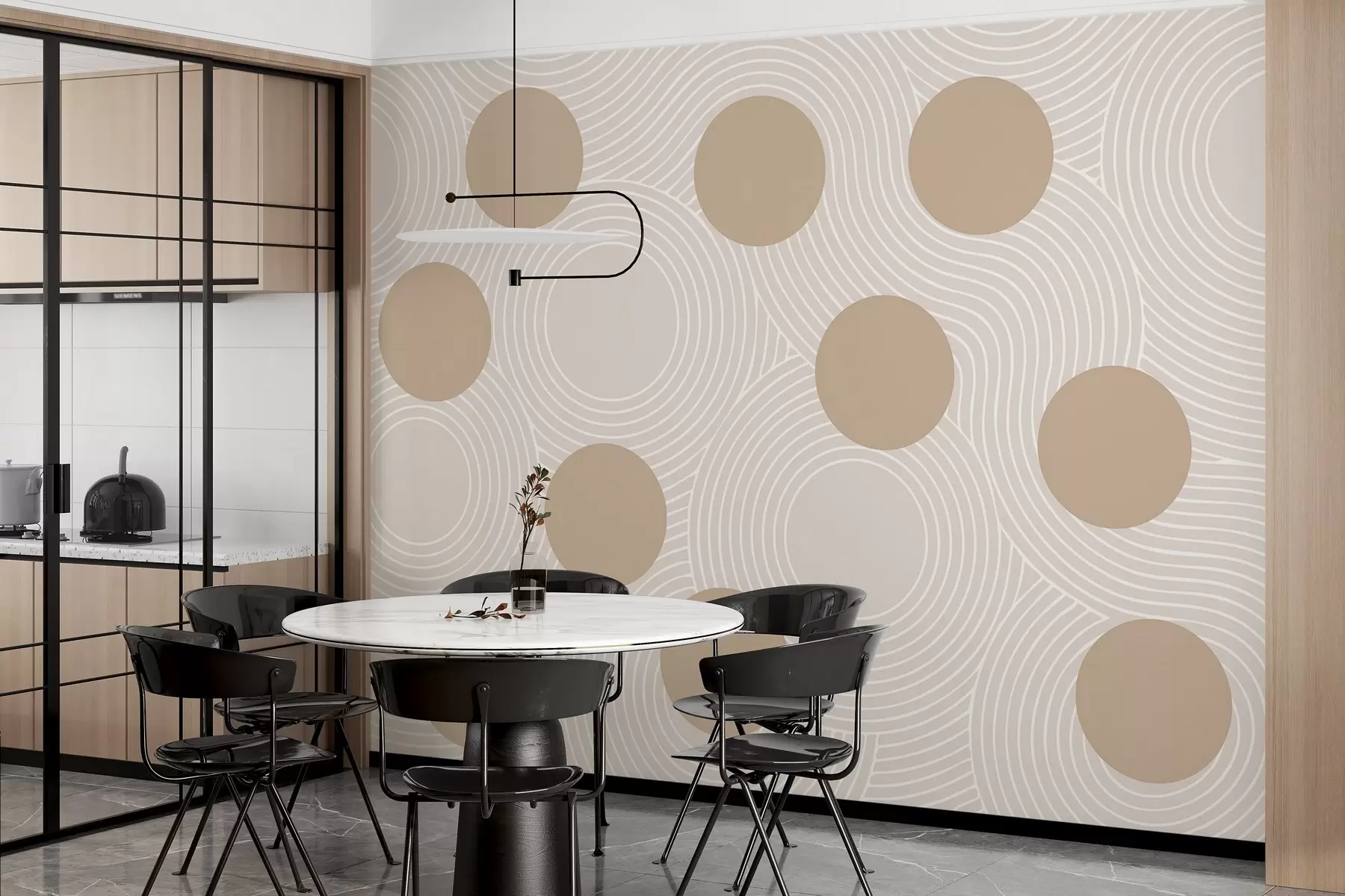 Fotobehang Geometrische harmonie w04185