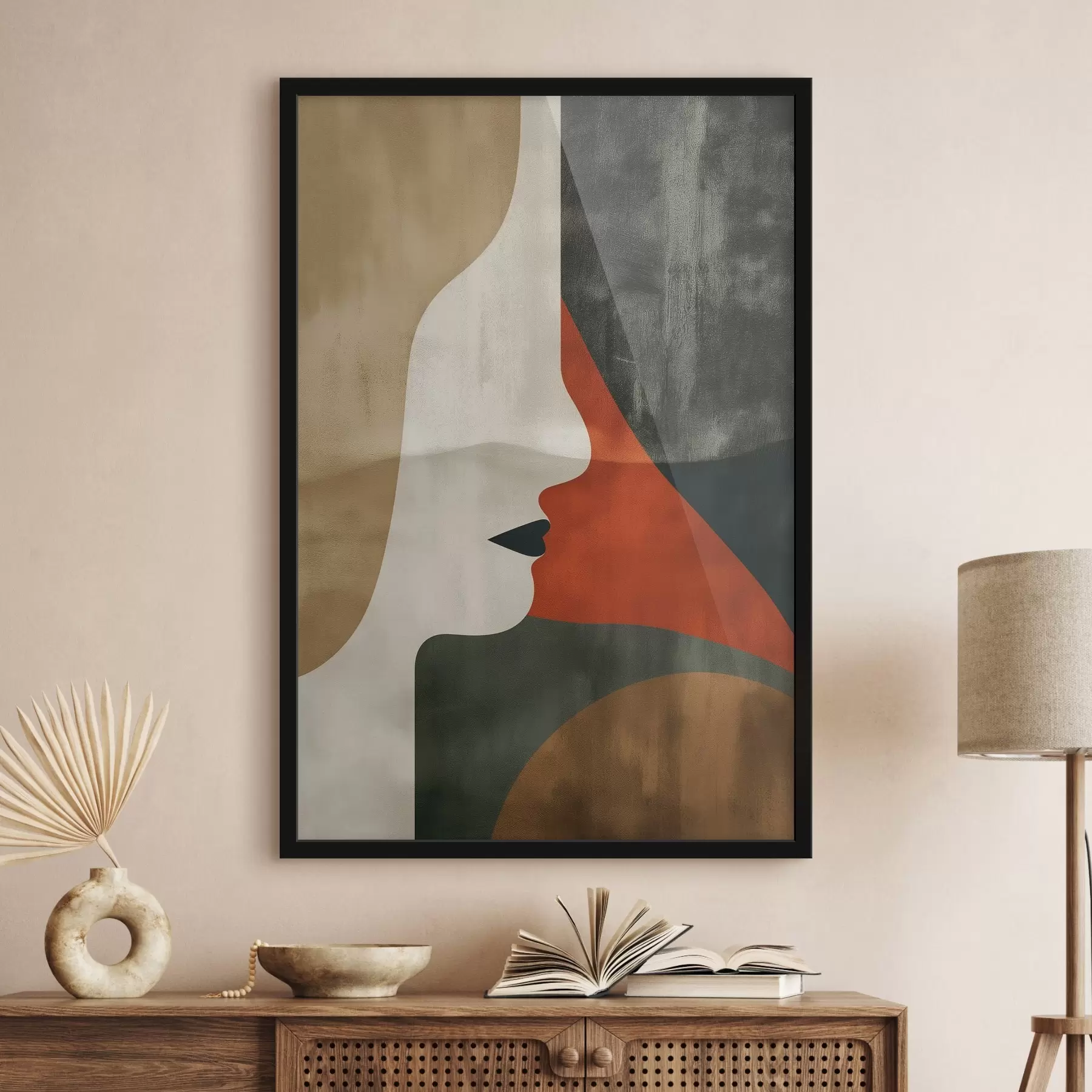 Fotobehang Gezicht en abstractie f44969