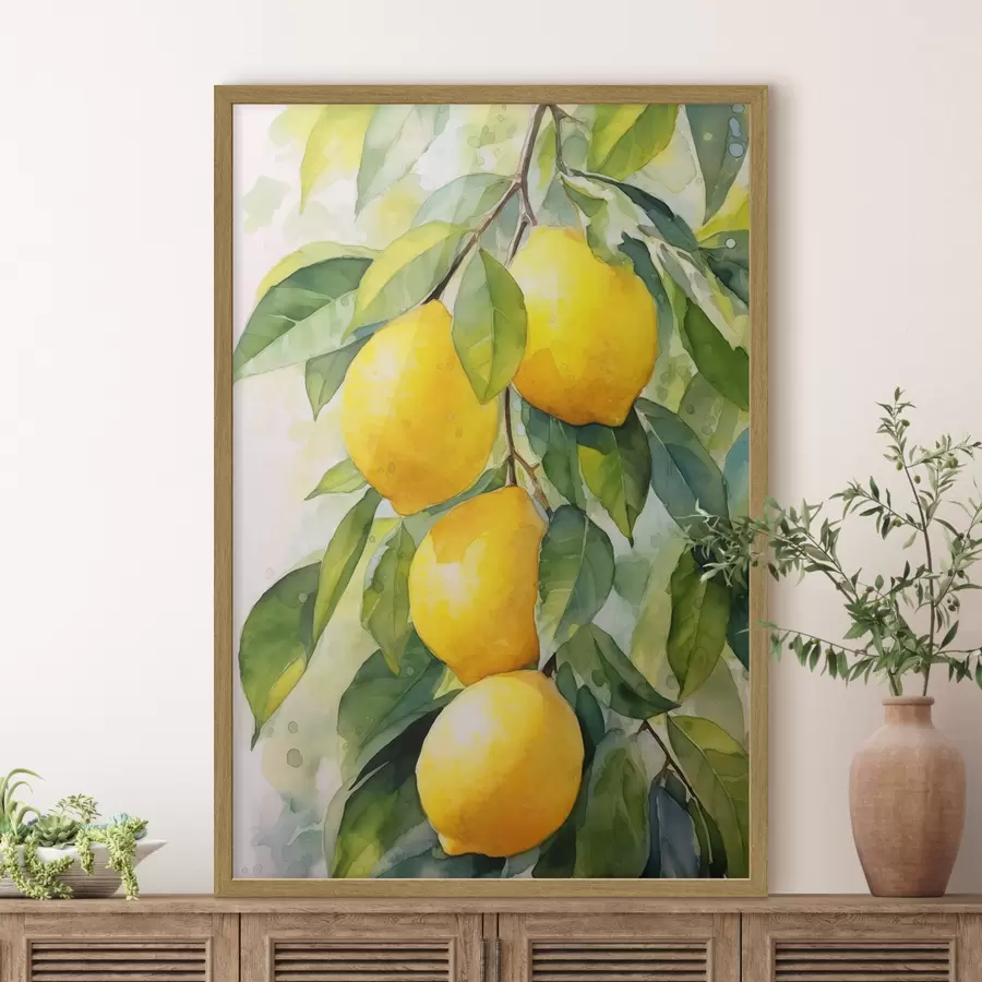 Fotobehang Tak citroenen f45001