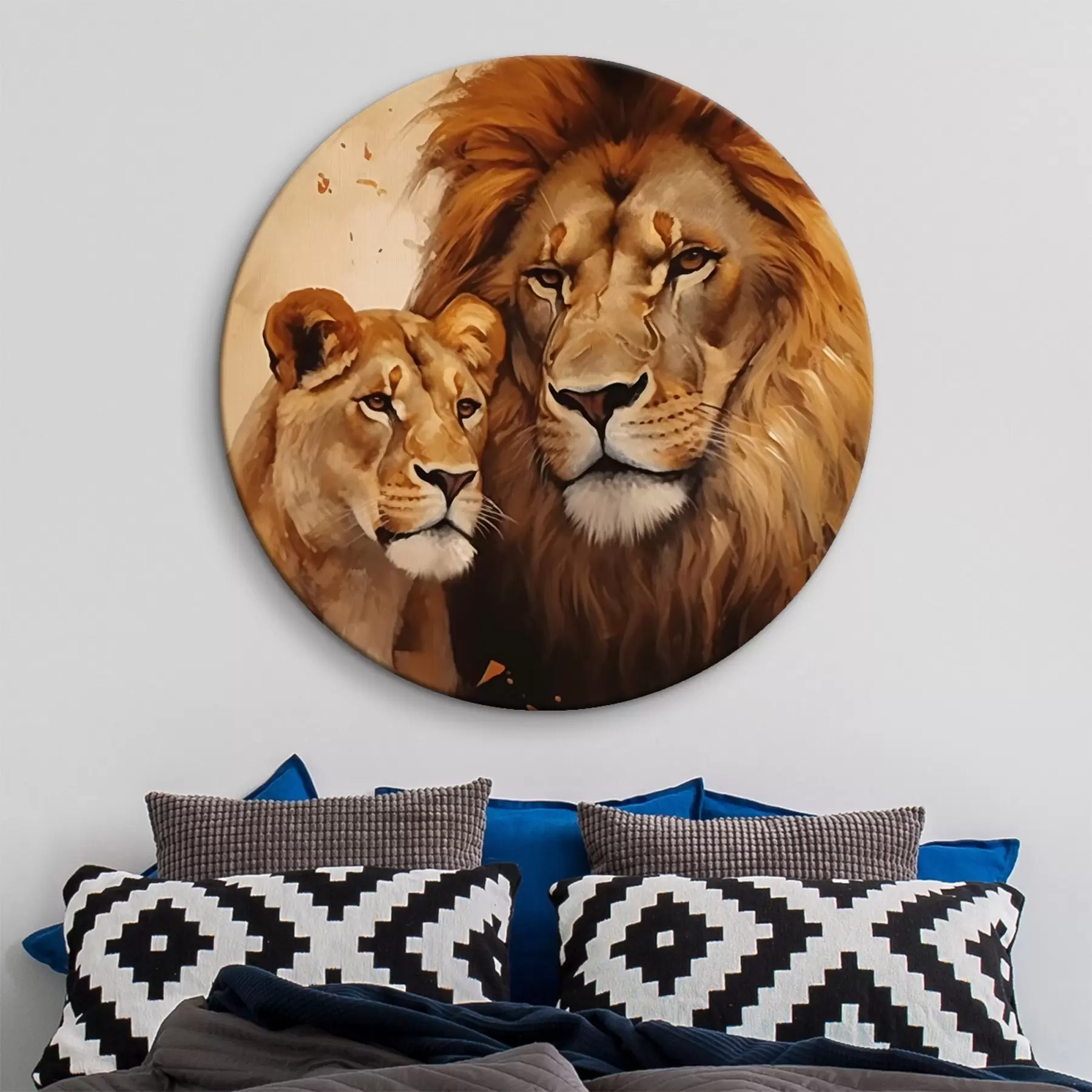  Schilderijen Leeuw en leeuwin r44992