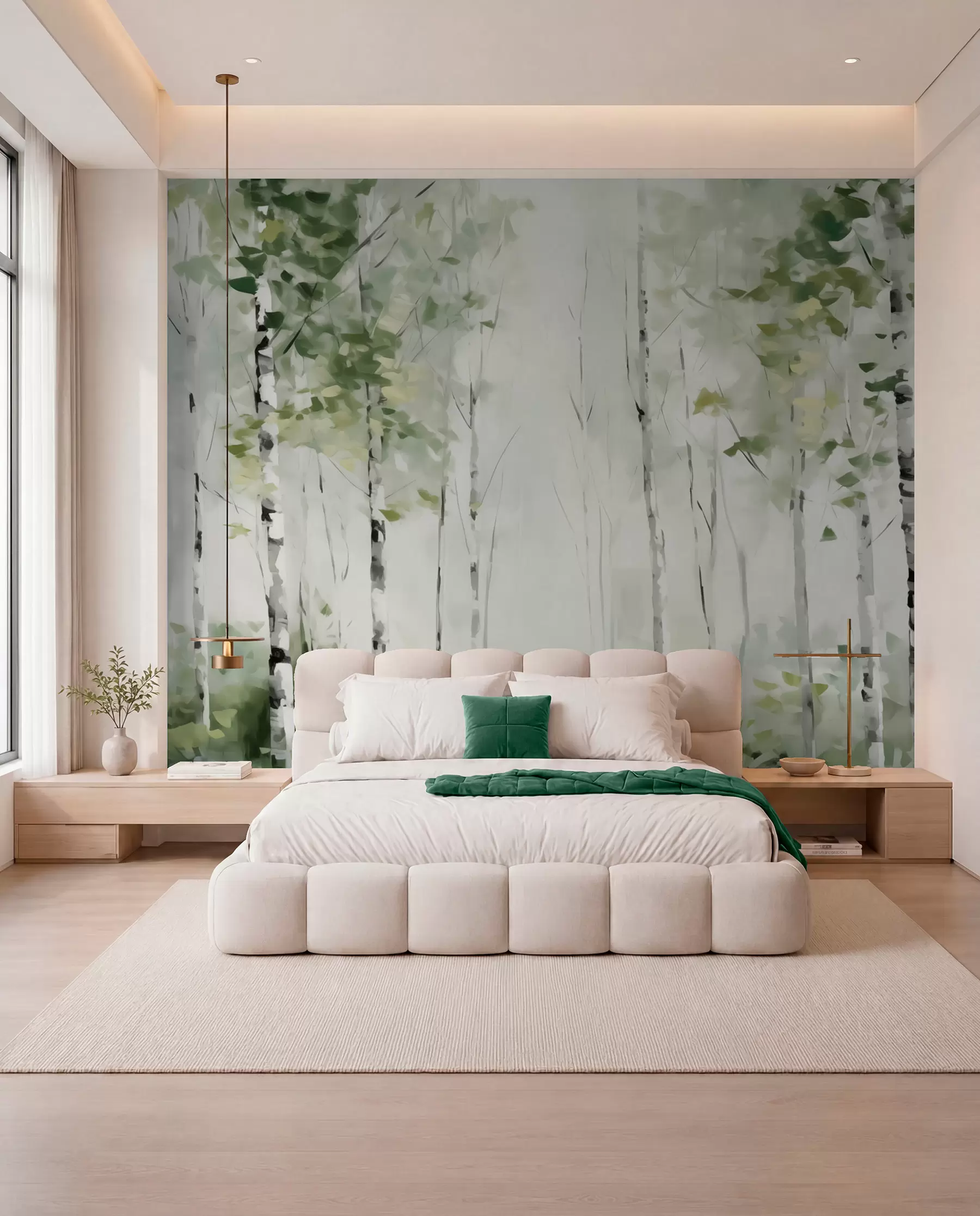 Fotobehang Nagebouwd loofbos w04234