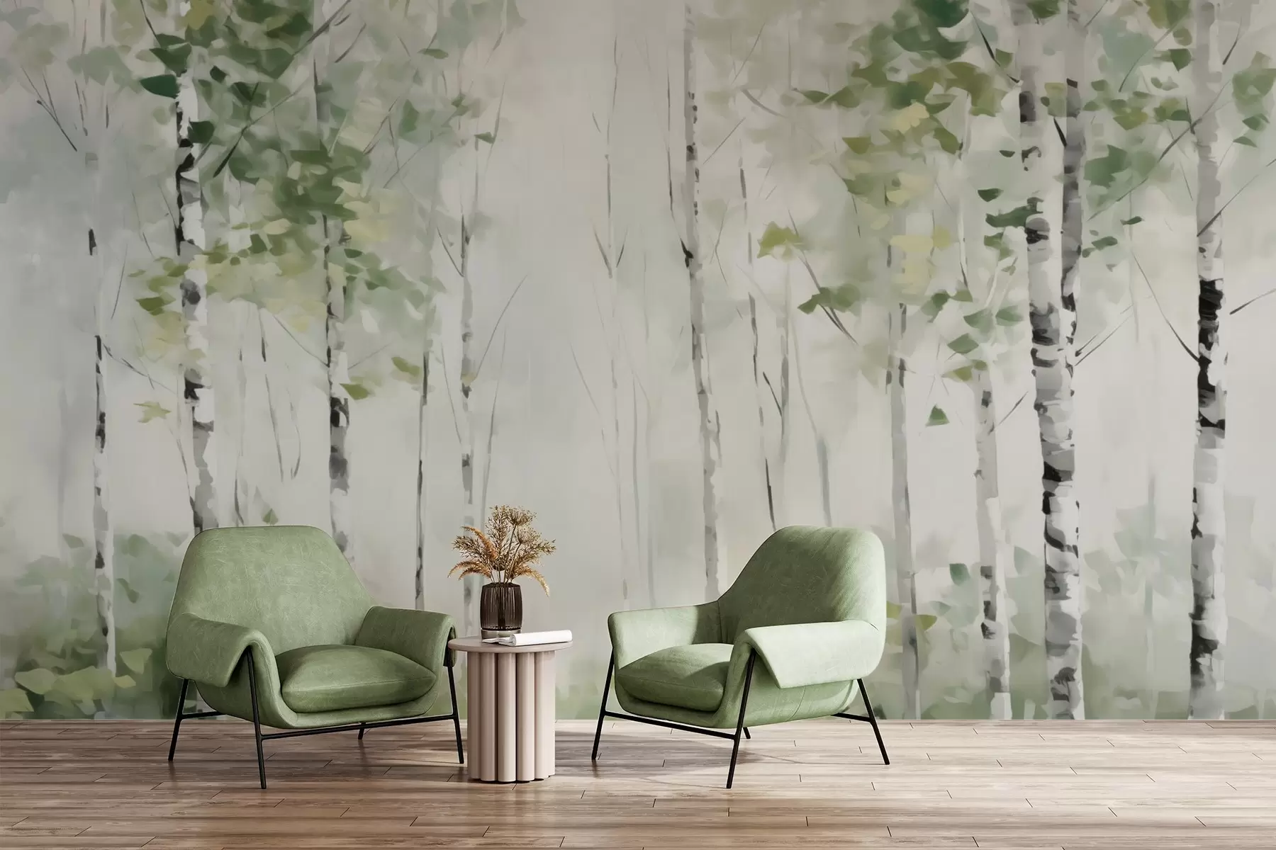 Fotobehang Nagebouwd loofbos w04234