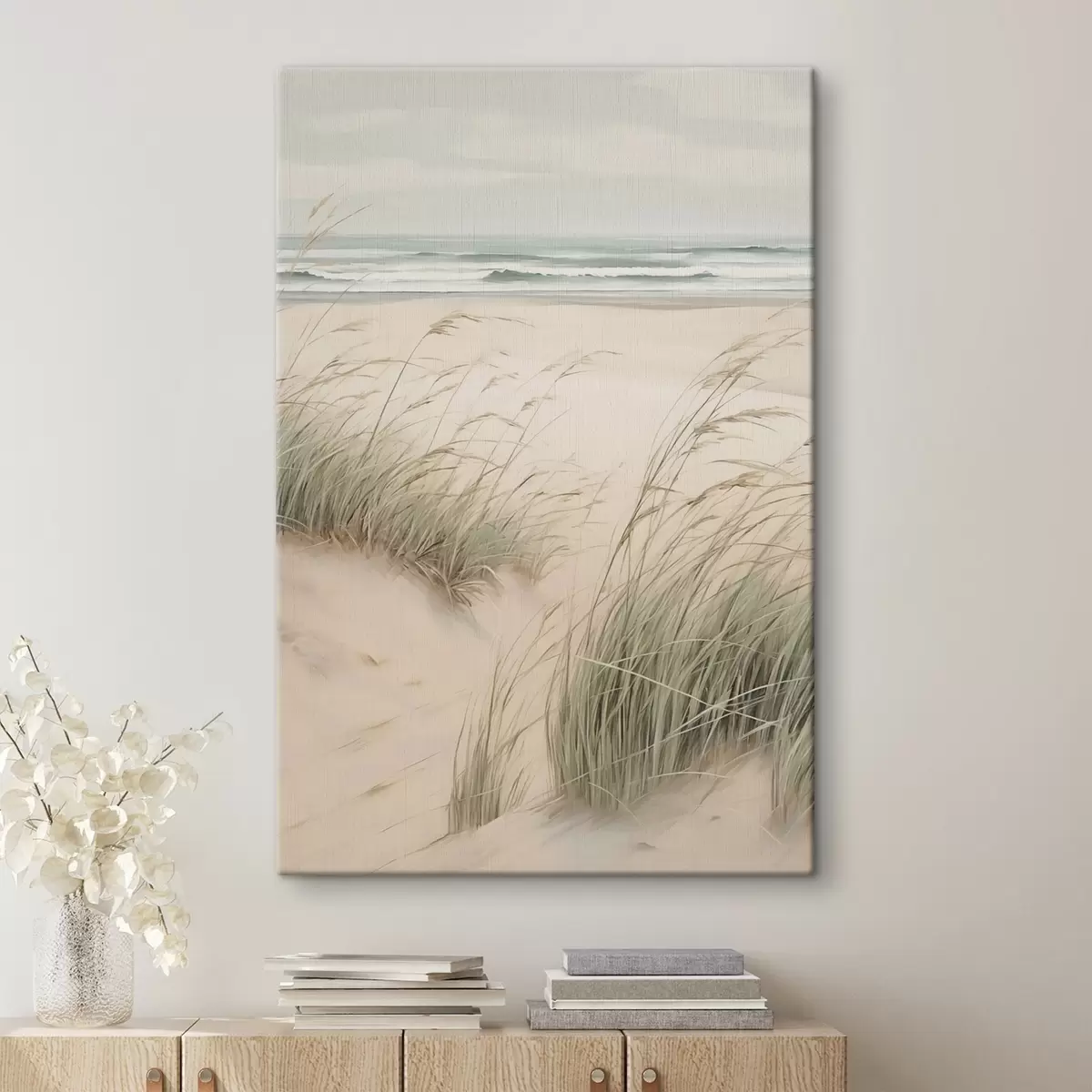  Schilderijen Gras in het zand bij de zee s45019