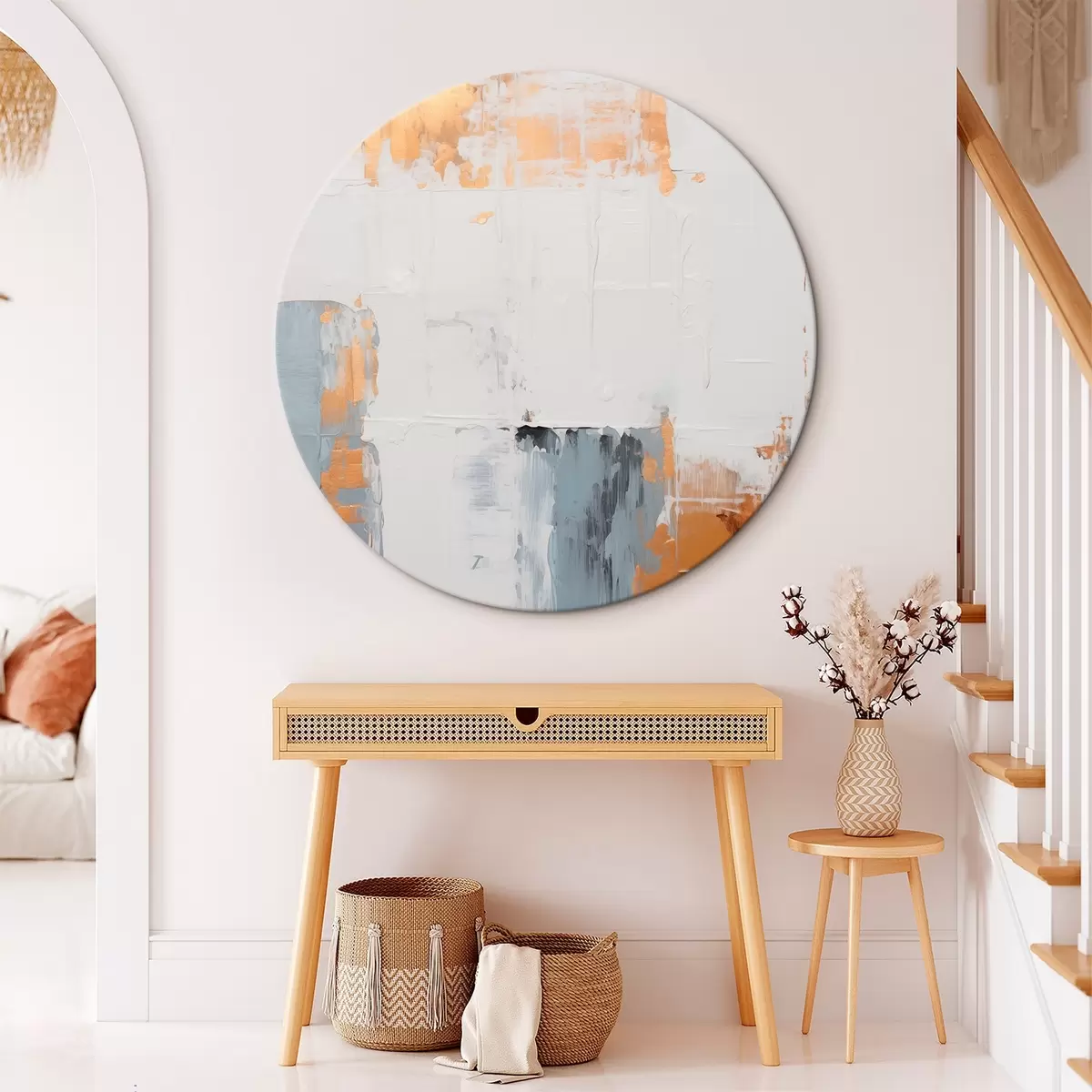 Ronde schilderijen Moderne abstractie r45009