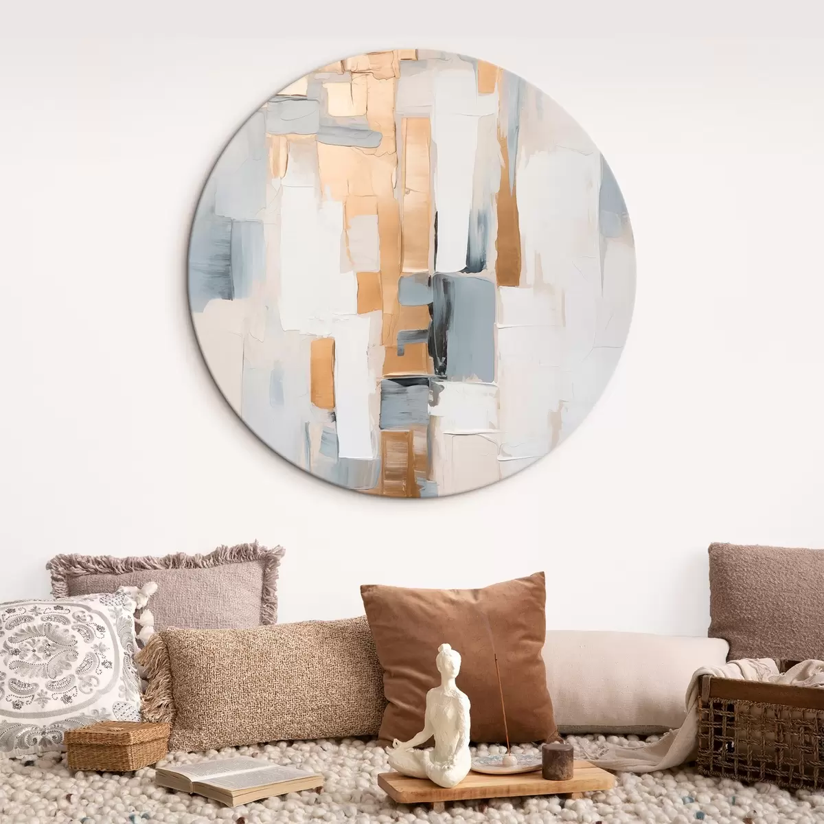 Ronde schilderijen Moderne abstractie imitatie van schilderkunst r45010