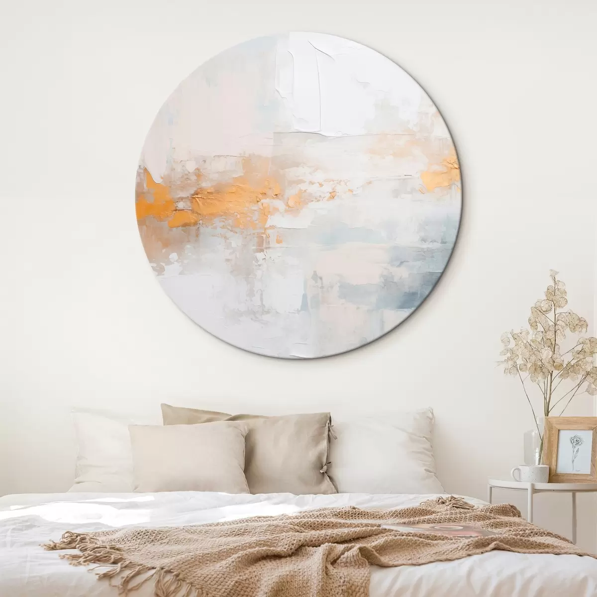 Ronde schilderijen Abstractie imitatie van schilderkunst r45020