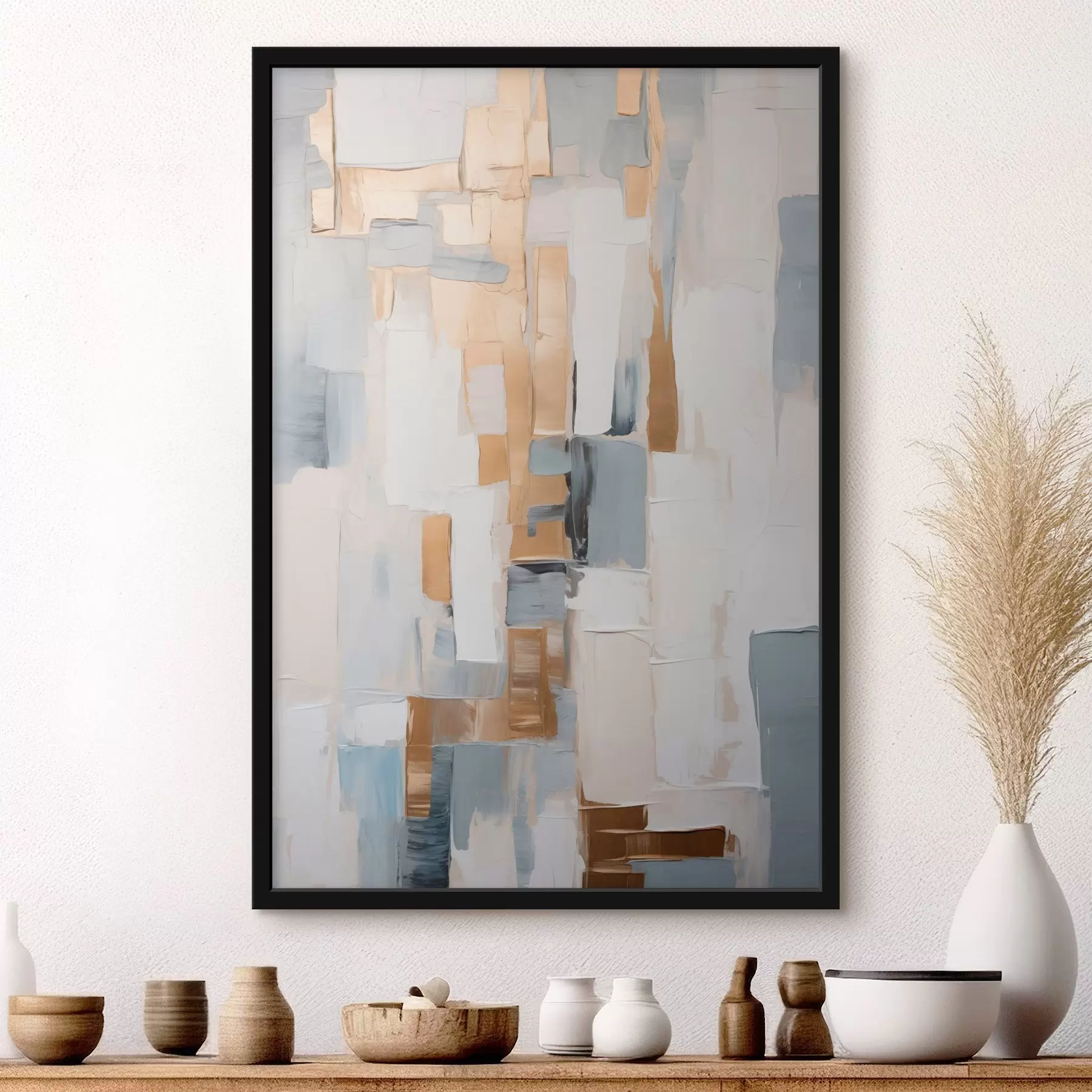 Fotobehang Moderne abstractie imitatie van schilderkunst f45010
