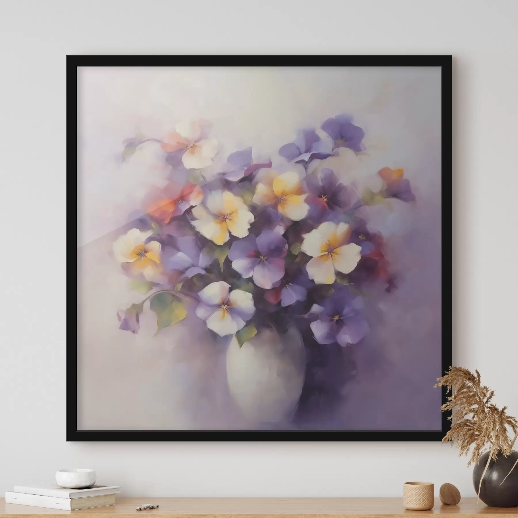 Fotobehang Boeket met viooltjes f45012