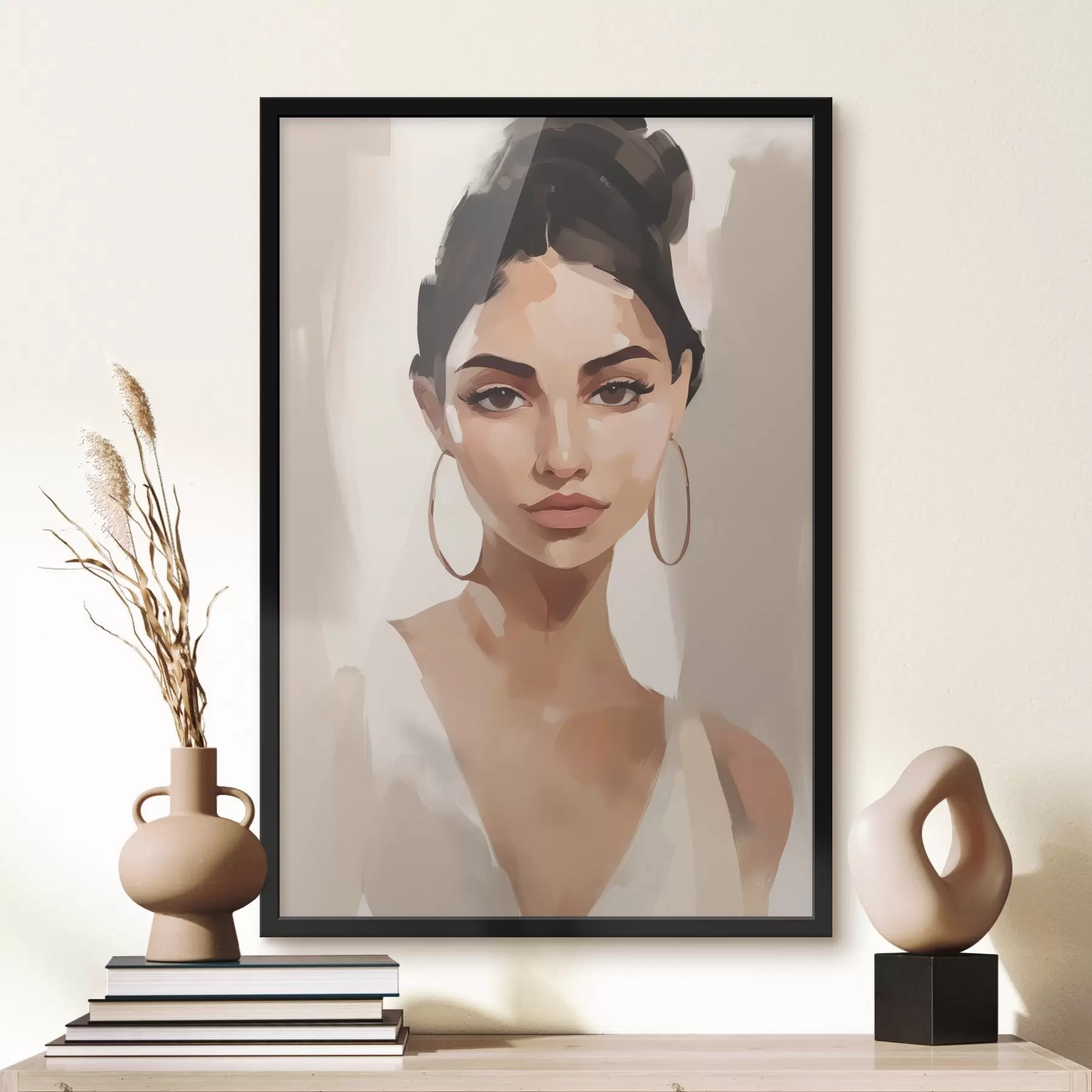 Fotobehang Portret van een meisje imitatie van schilderij f45014