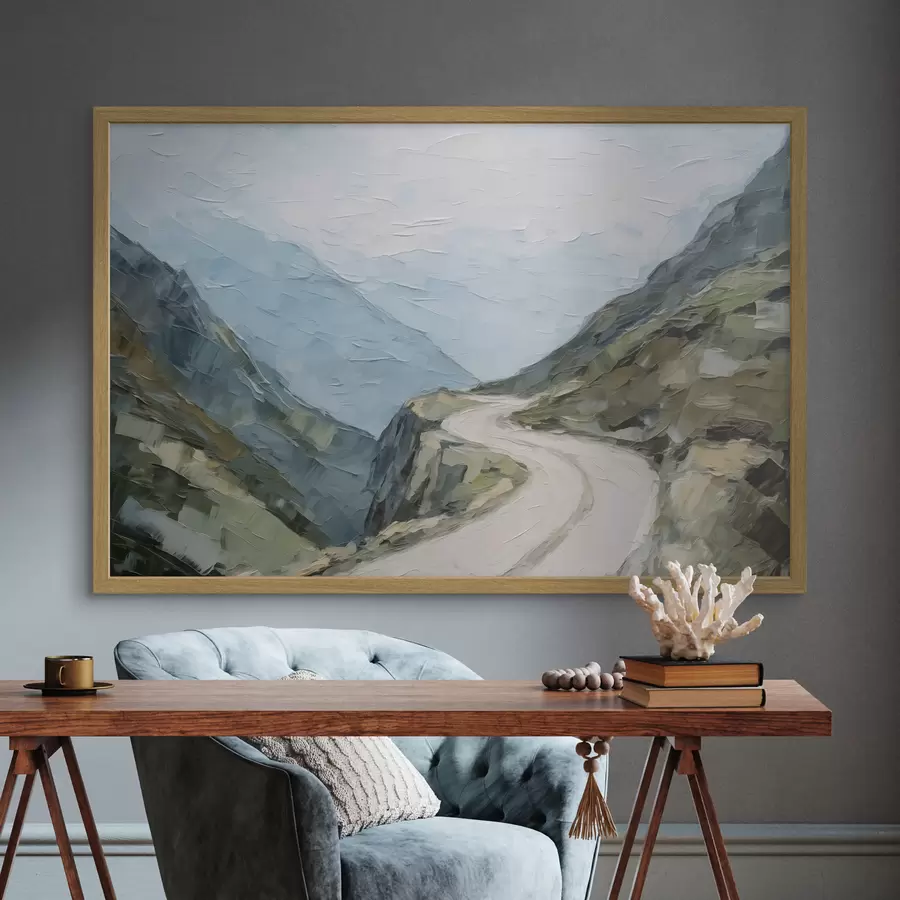 Fotobehang Weg tussen de bergen f45018