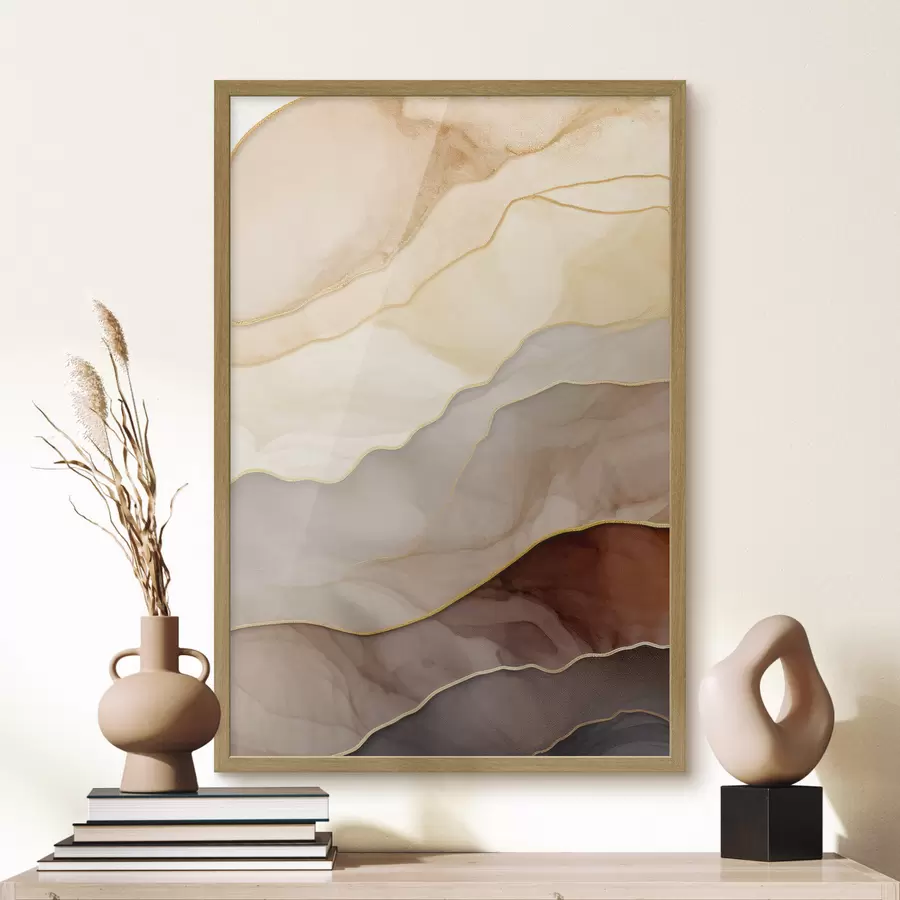 Fotobehang golven, crème, doorschijnend, plooien, organisch, glad, kalm, textiel, luchtig f45089