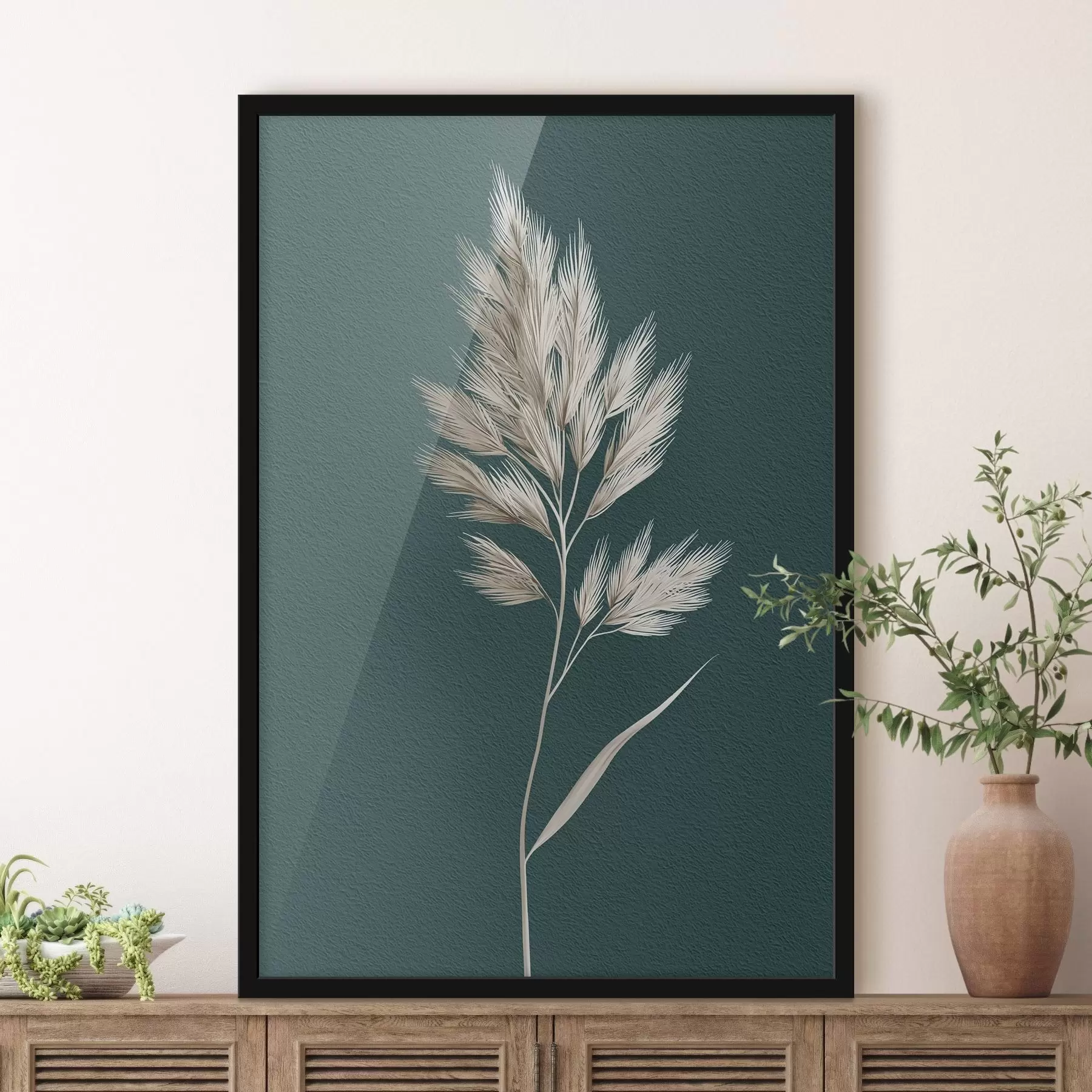Fotobehang droge plant, silhouet, organisch, bladeren, kruiden, neutraal, eenvoudig, textuur f45092