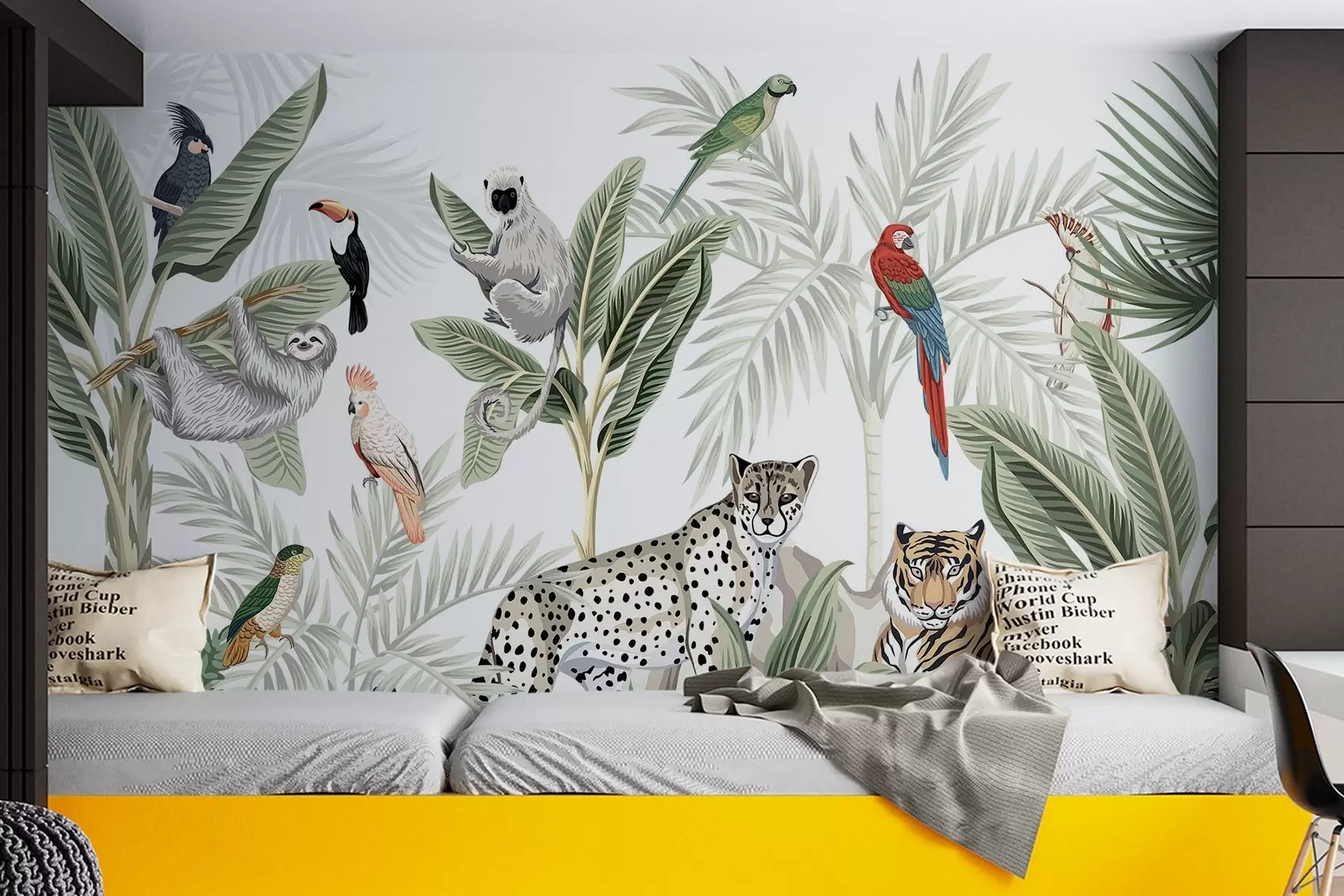 Fotobehang Dieren en vogels in de jungle w04268