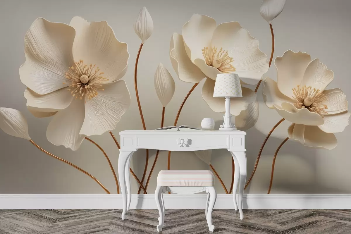 Fotobehang Sierlijke bloemen w04248