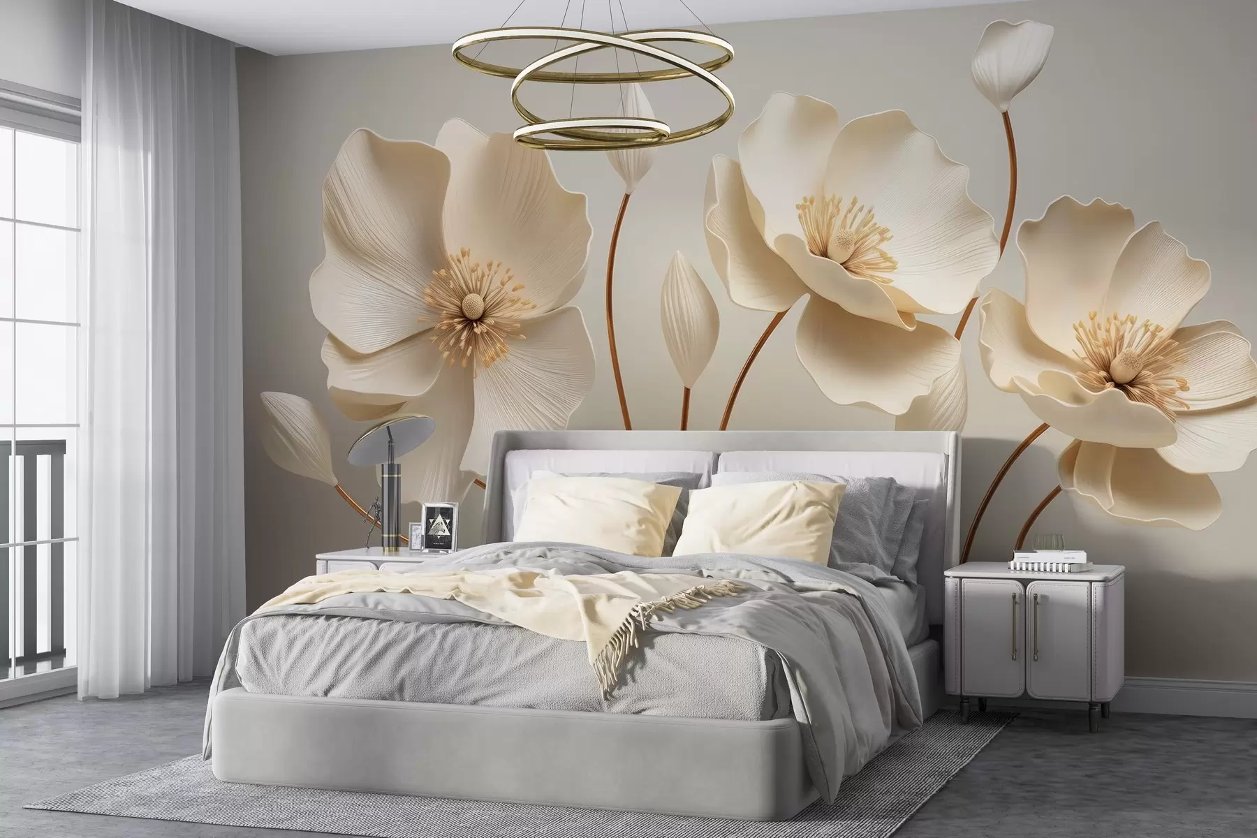 Fotobehang Sierlijke bloemen w04248