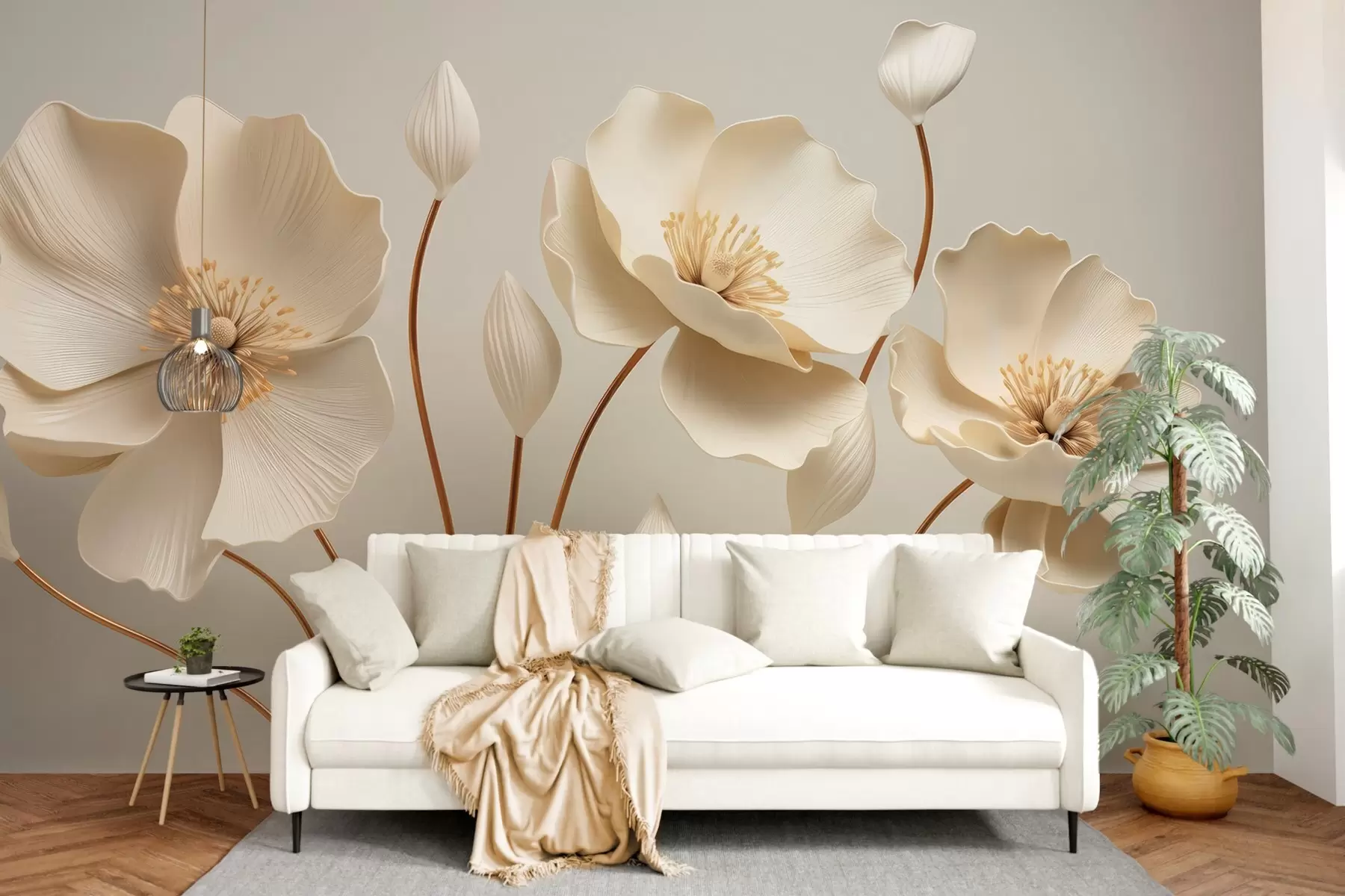 Fotobehang Sierlijke bloemen w04248