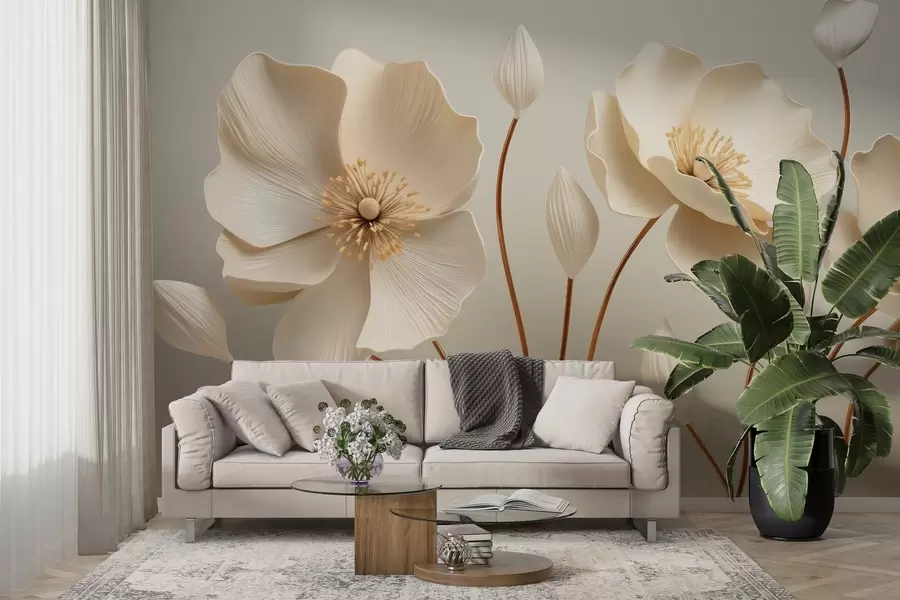 Fotobehang Sierlijke bloemen w04248