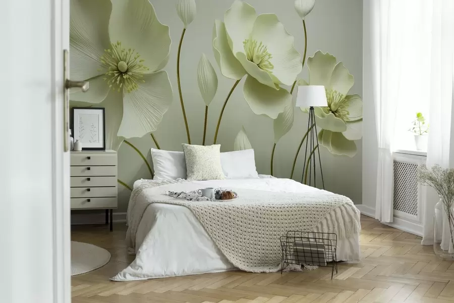 Fotobehang Sierlijke bloemen w04248v2