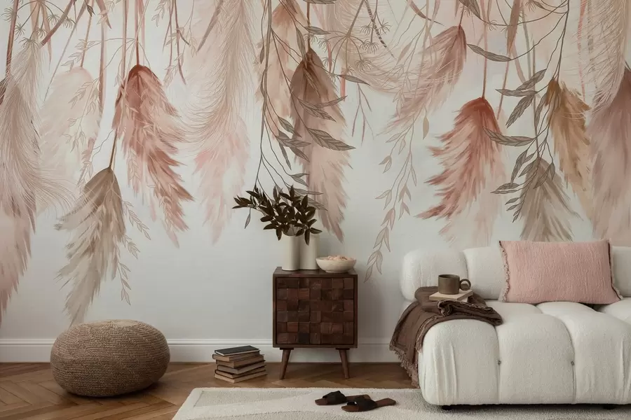 Fotobehang Gedroogde bloesems w04253