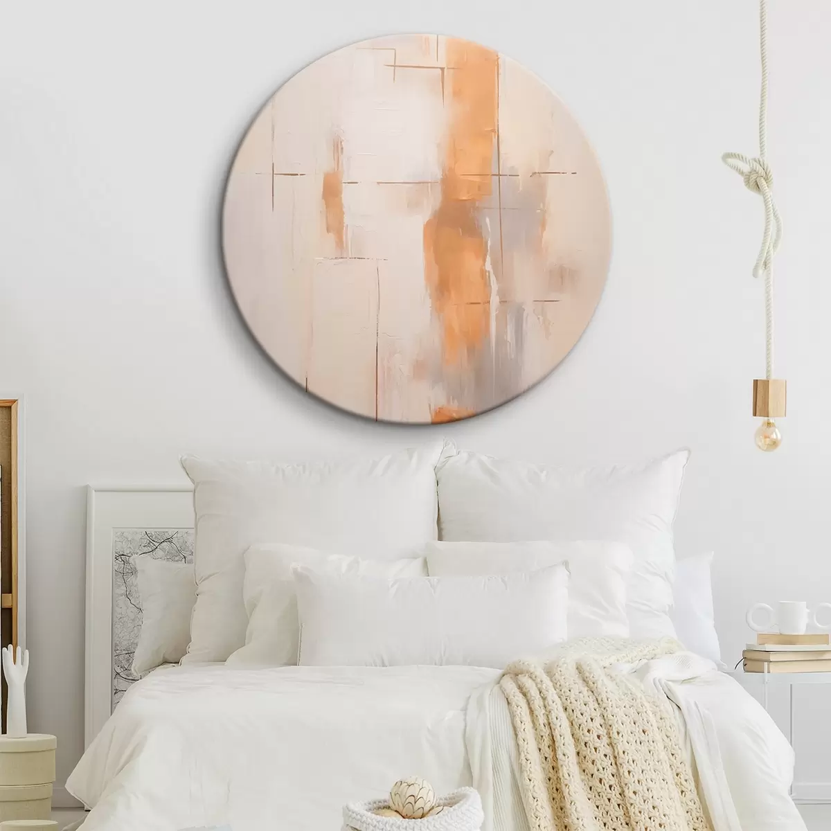 Ronde schilderijen Abstracte strepen en lijnen r45113