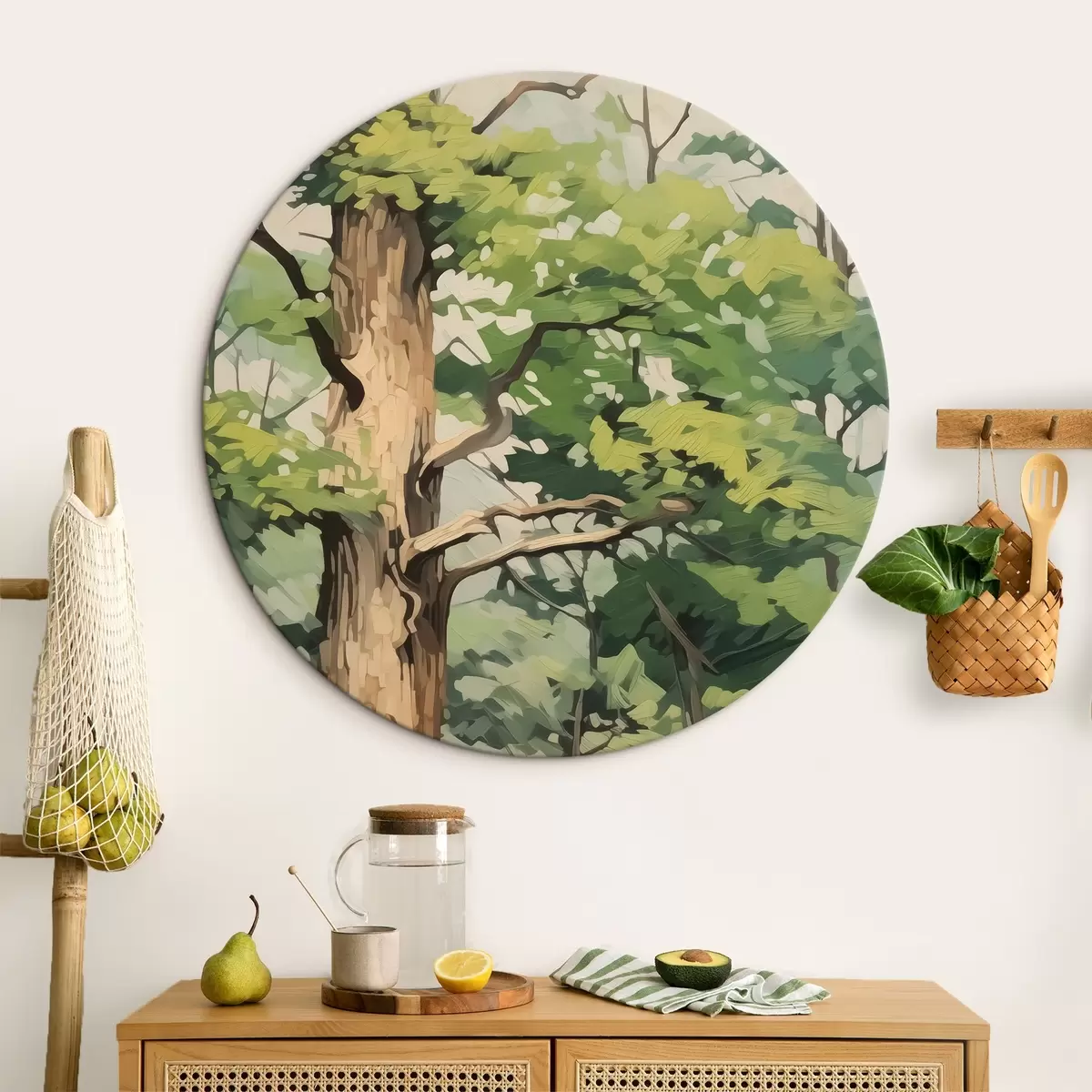 Ronde schilderijen Boom r45117