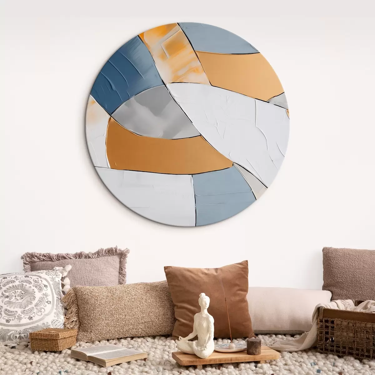 Ronde schilderijen Moderne geometrische abstractie r45118