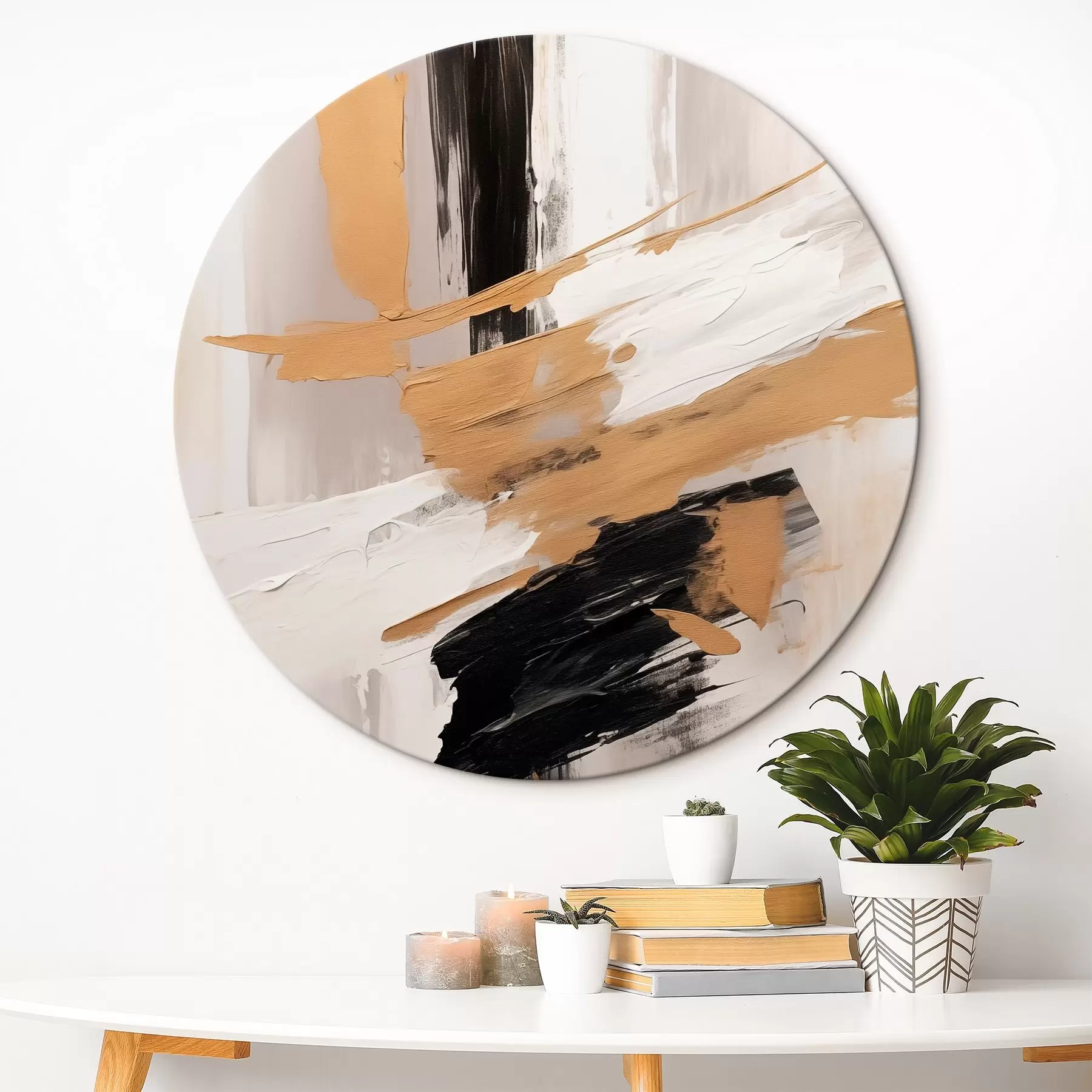  Schilderijen Moderne abstractie imitatie van penseelstreken r45127