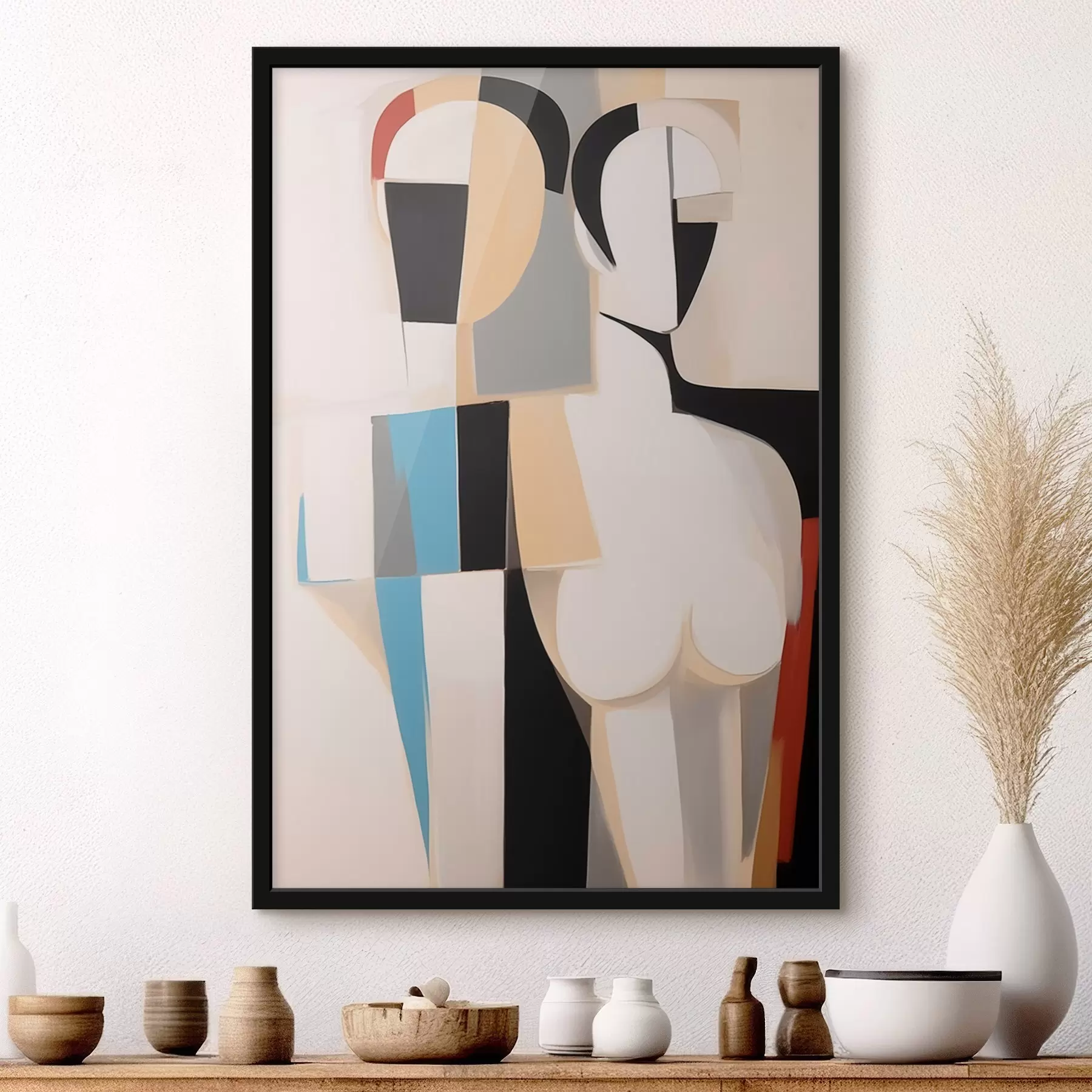 Fotobehang Abstract portret van een koppel f45123