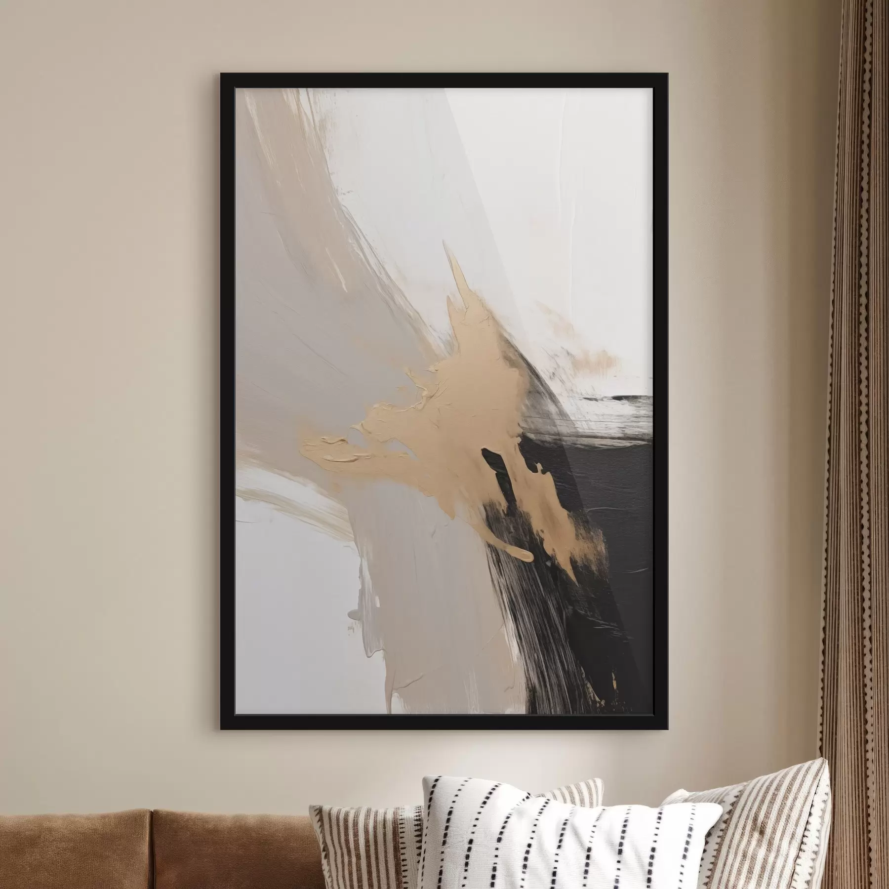 Fotobehang Dynamische abstractie imitatie van penseelstreken f45126