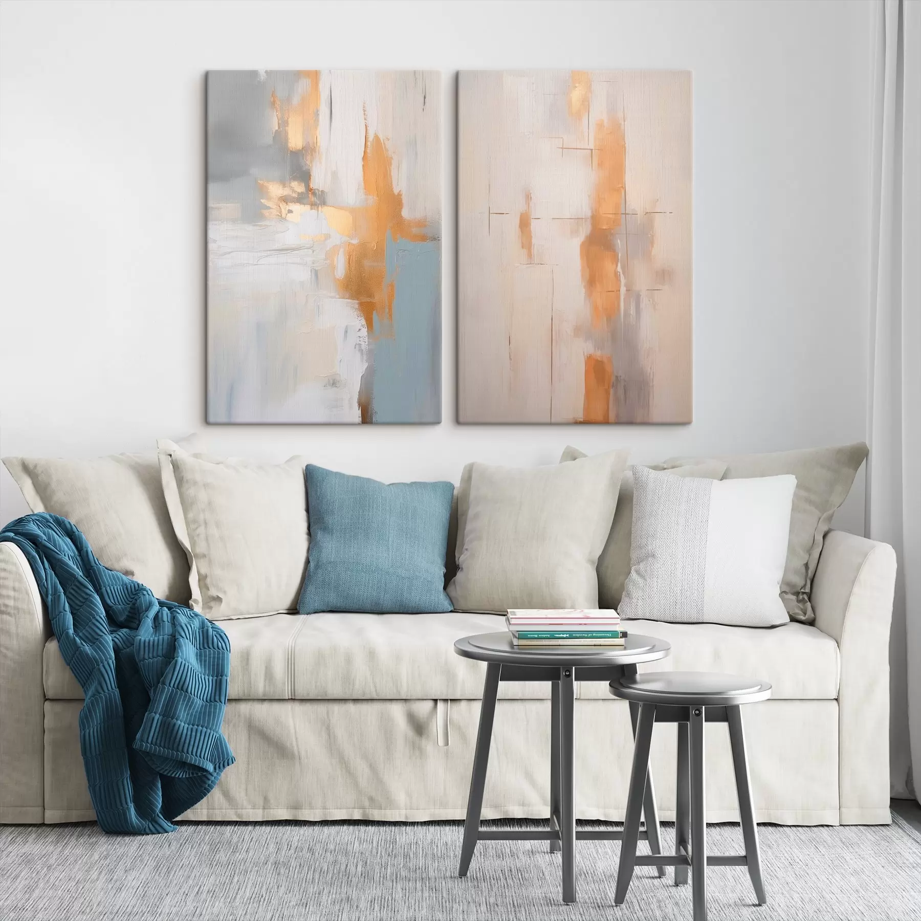  Schilderijen Abstracte penseelstreken imitatie van schilderij m00502