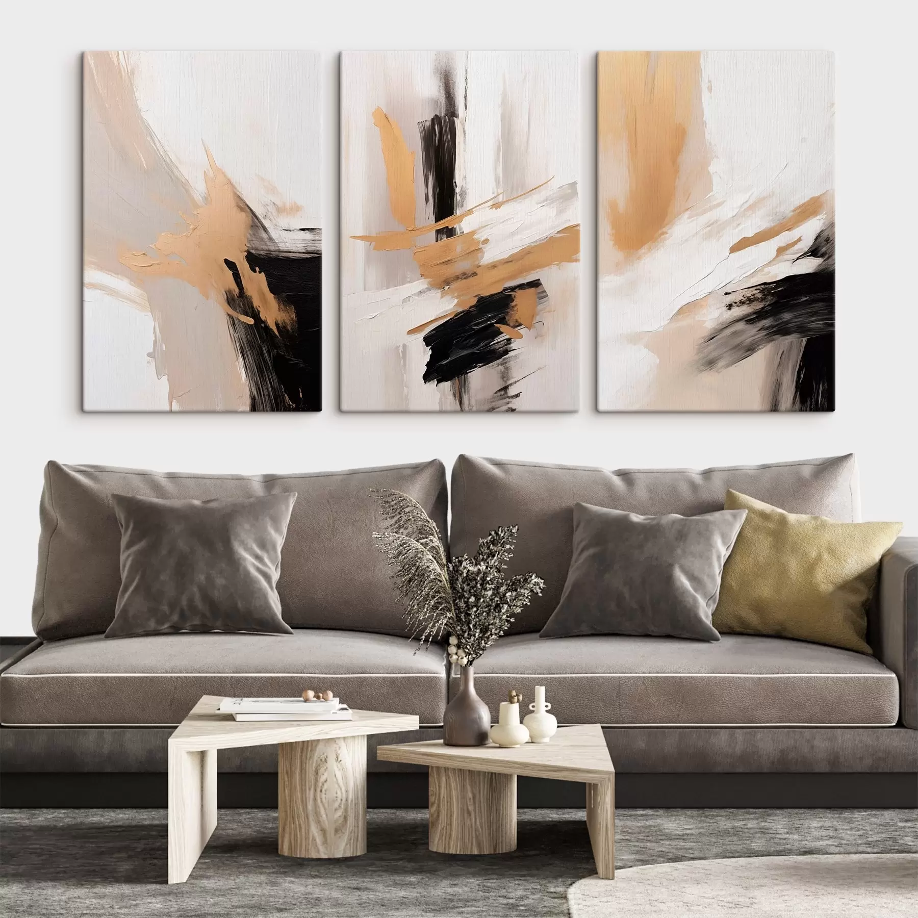  Schilderijen Moderne abstractie imitatie van penseelstreken m00505