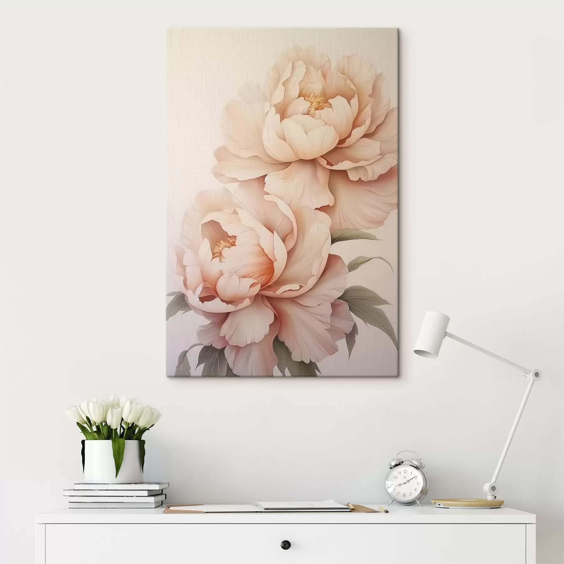  Schilderijen Fijne roze pioenrozen s45137