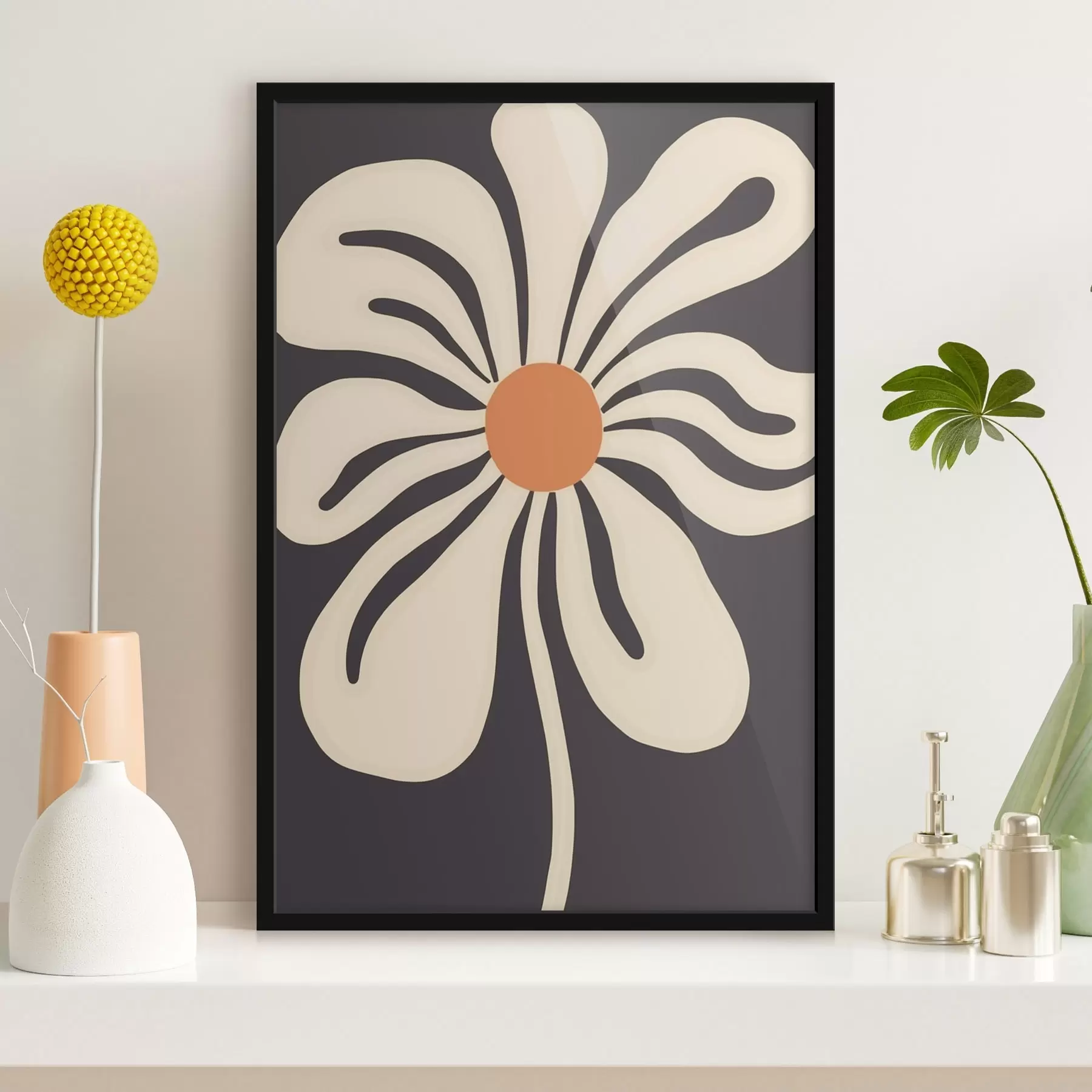 Fotobehang Gestileerde bloem f45150