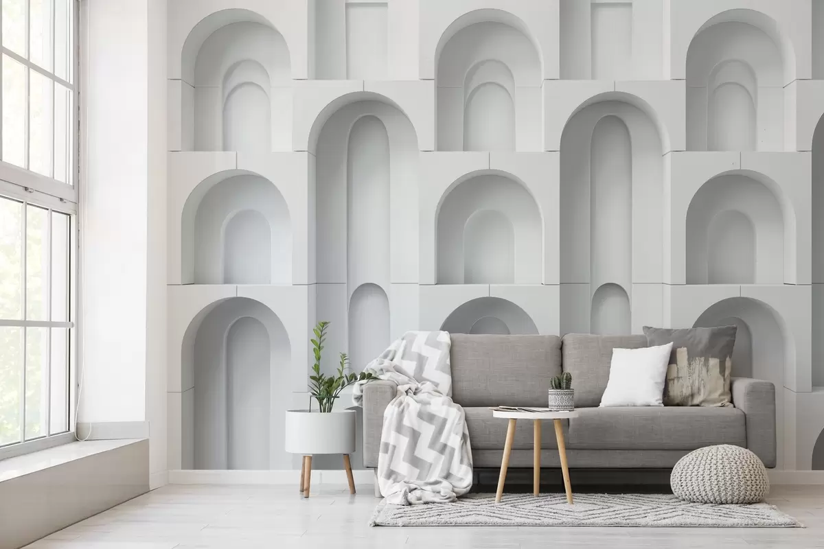 Fotobehang volumetrische bogen w04282