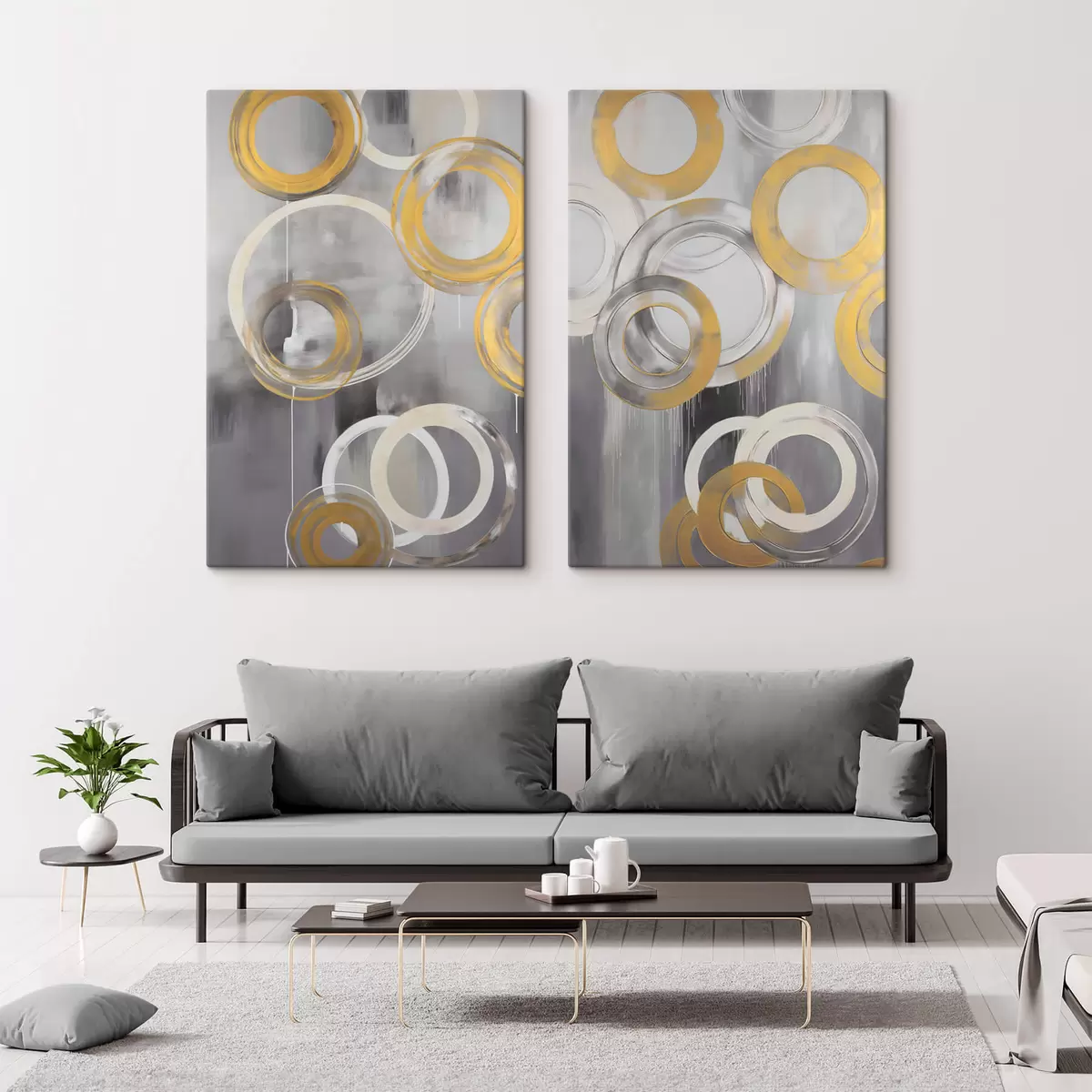  Schilderijen Abstractie met cirkels m00509